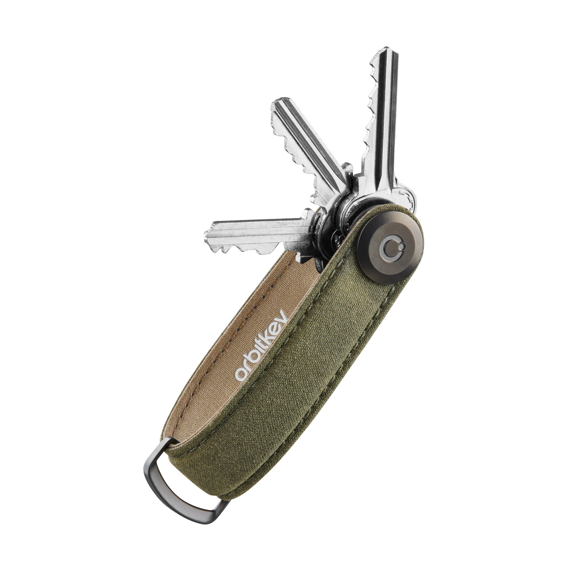 Waxed Canvas Key Organiser Khaki Green