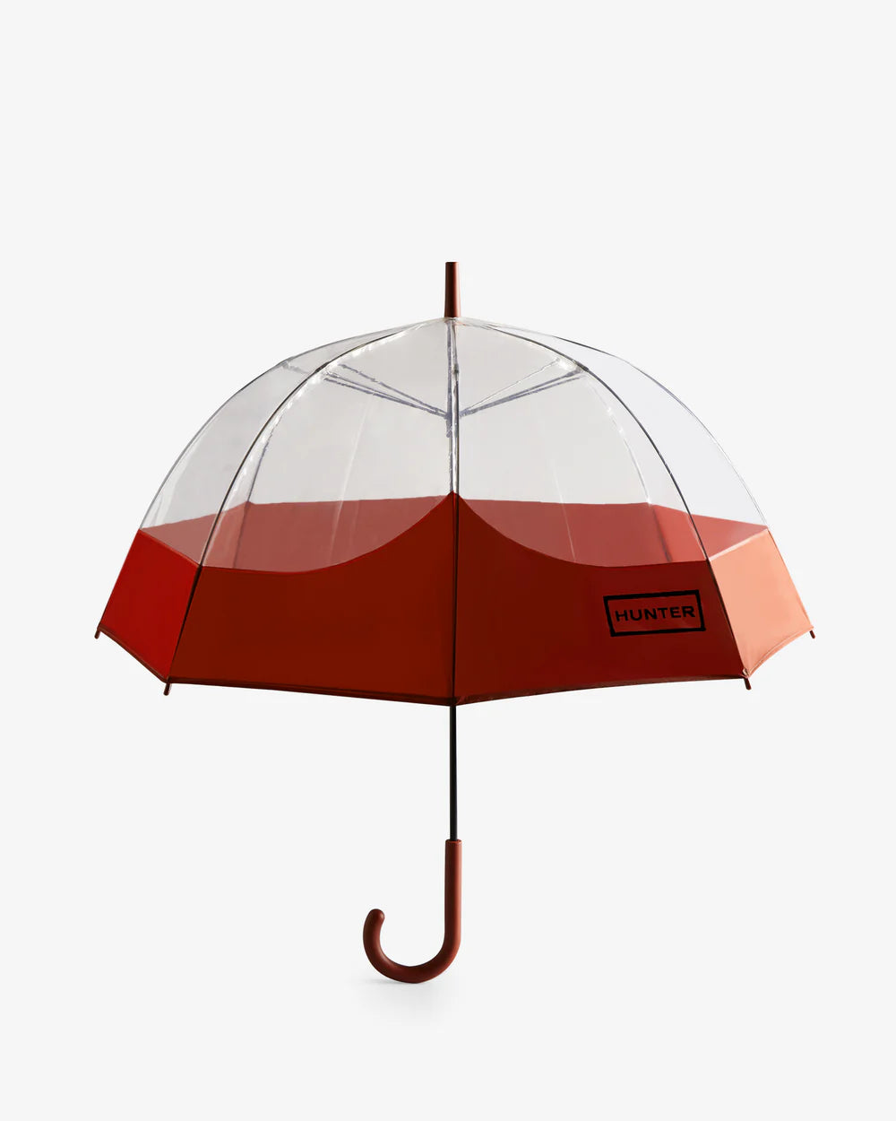 Transparent Moustache Bubble Umbrella Military Red