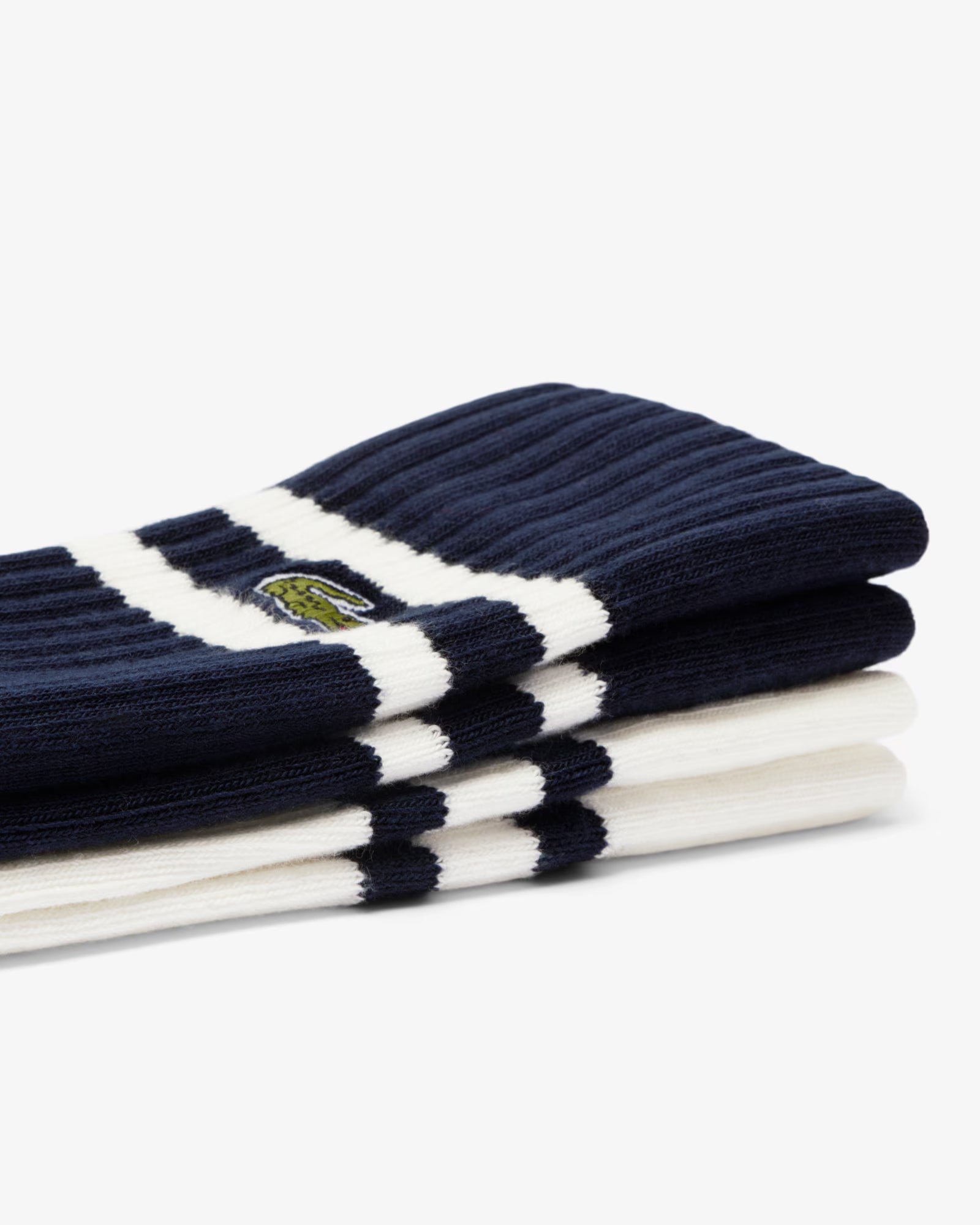 Ribbed Cotton Socks Navy / White
