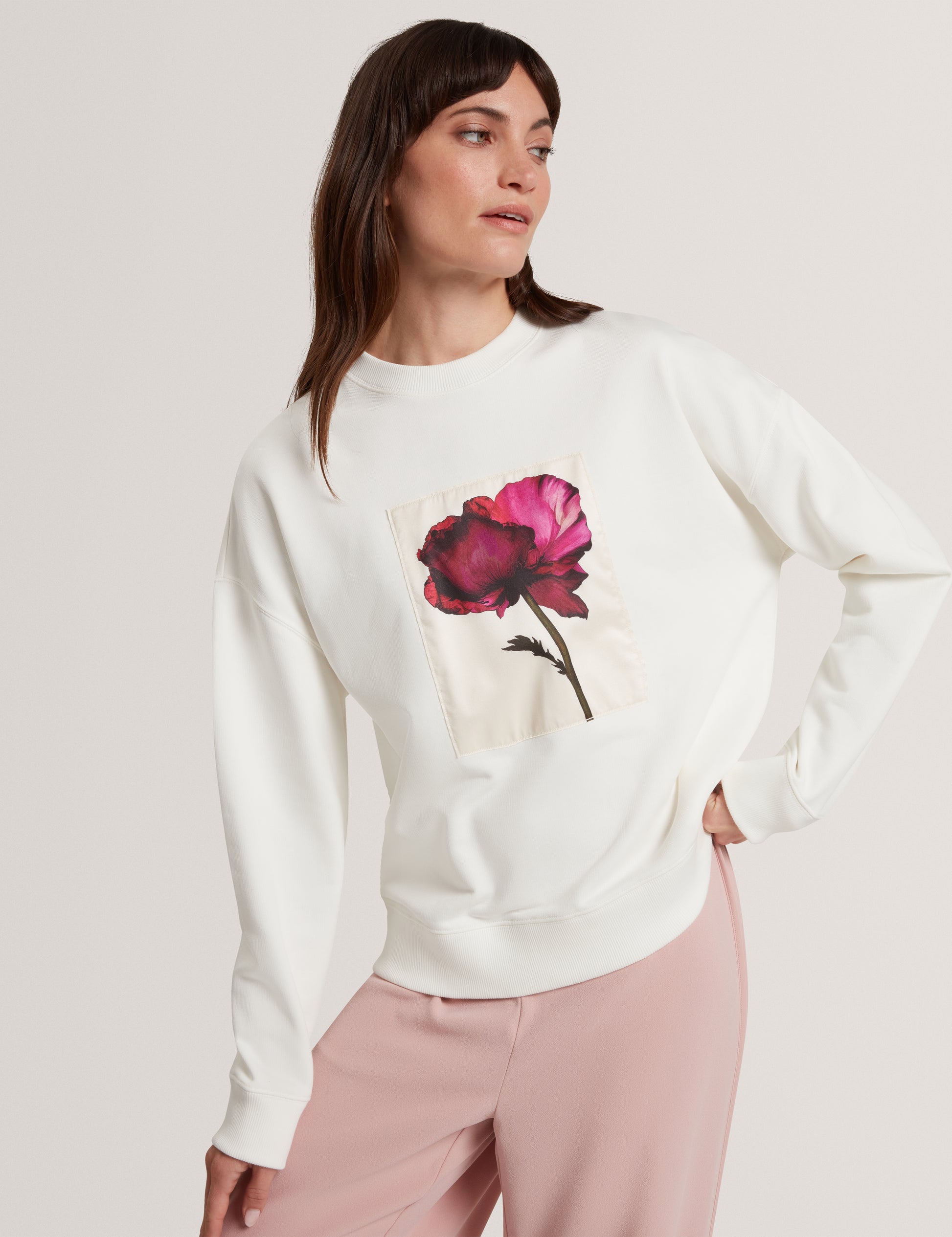 Floral Patch Detail Sweatshirt