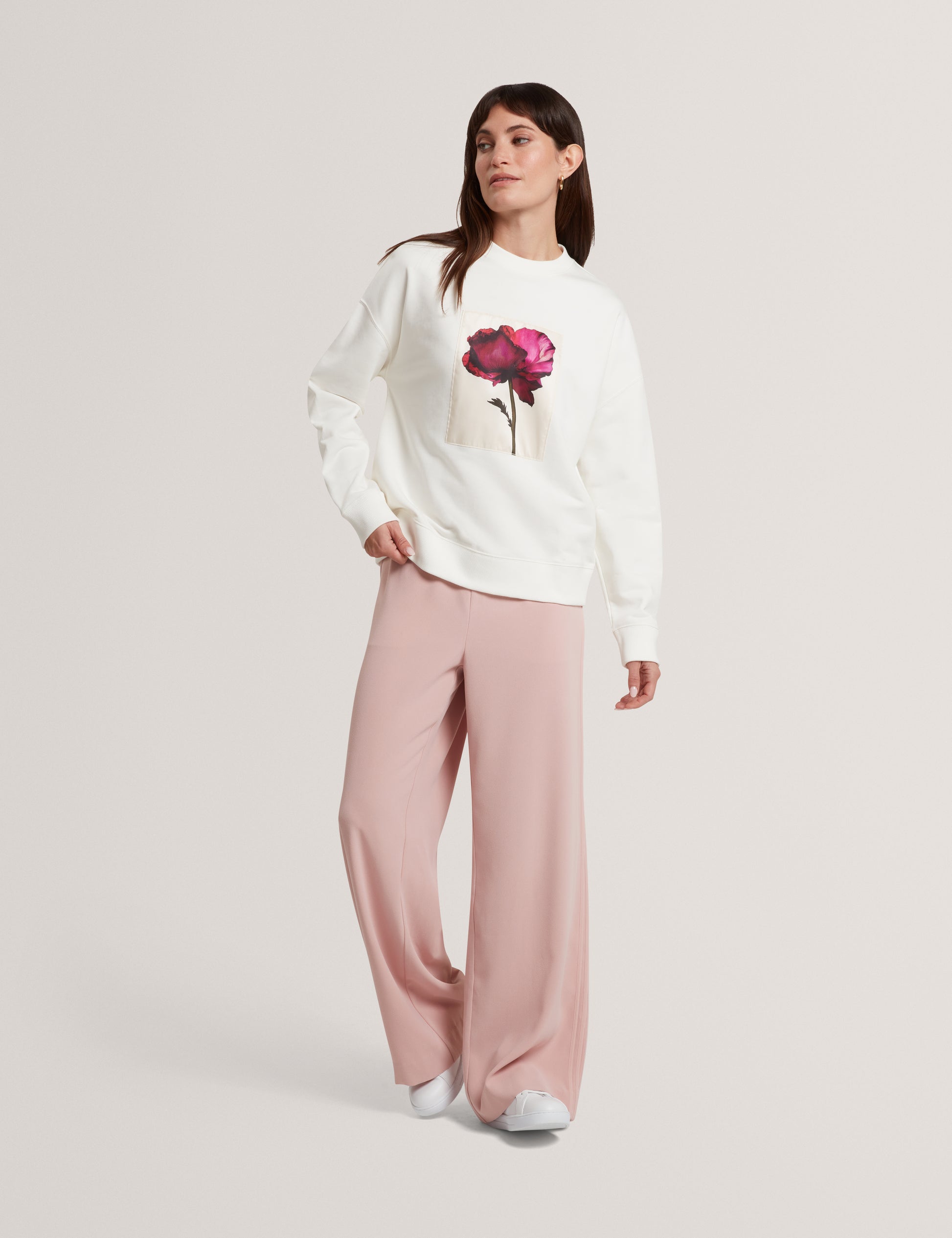 Floral Patch Detail Sweatshirt