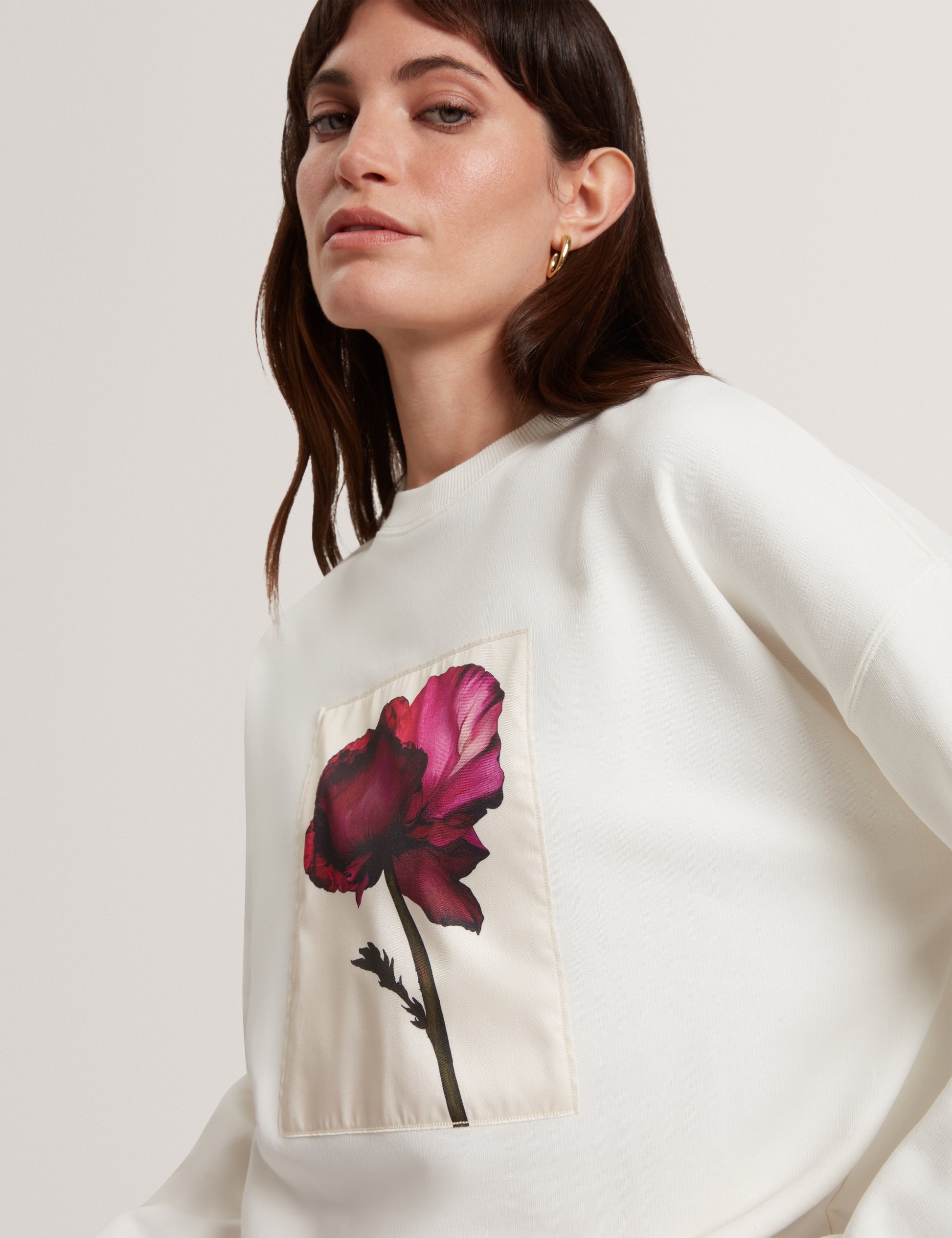 Floral Patch Detail Sweatshirt
