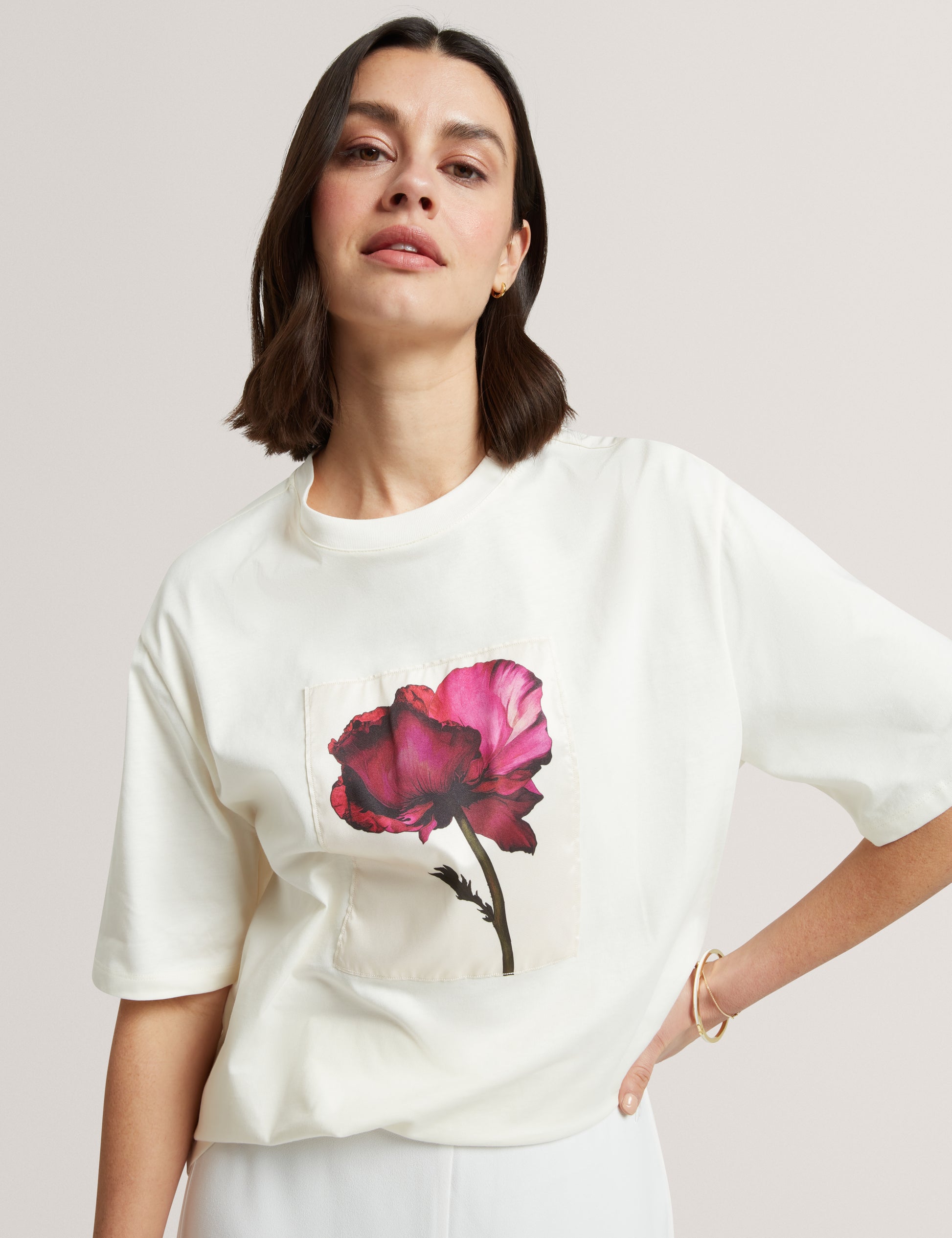Floral Patch Detail Tee