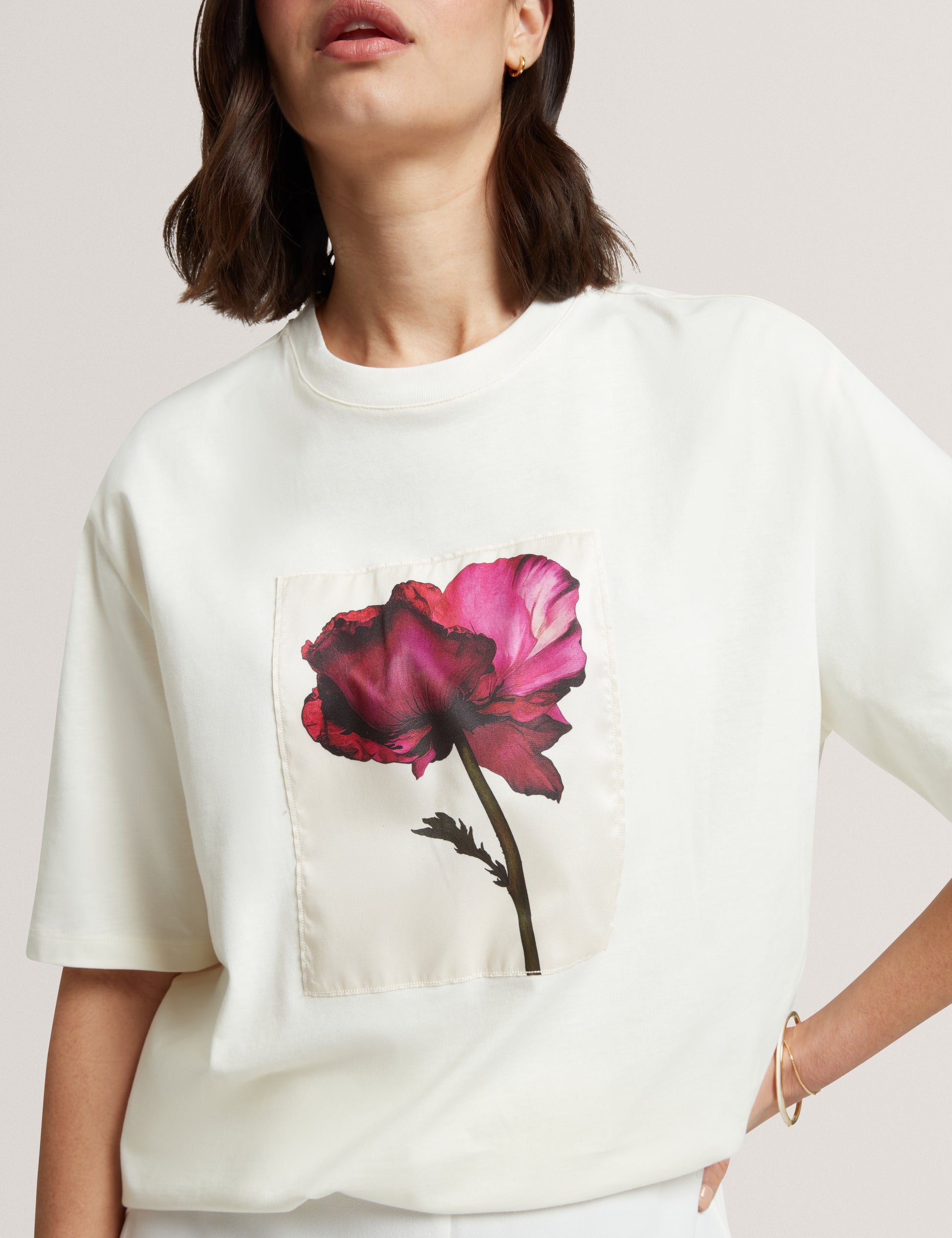 Floral Patch Detail Tee