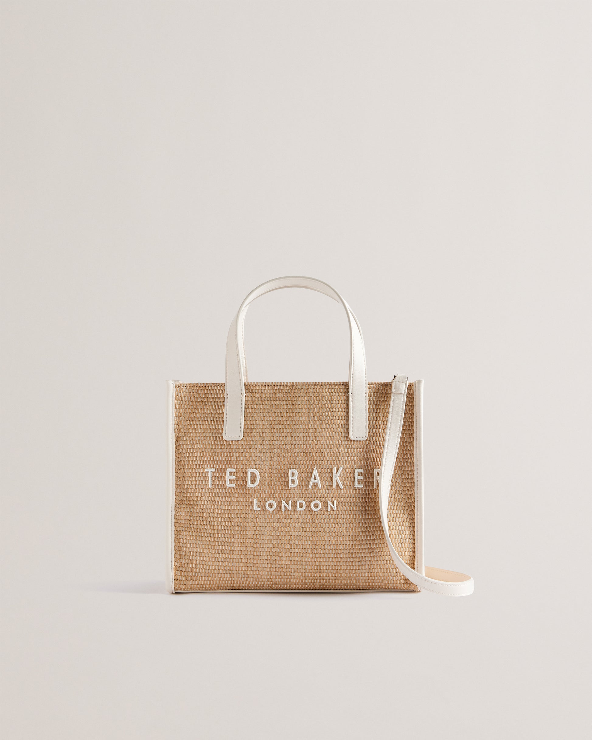 Faux Raffia Small Icon Bag