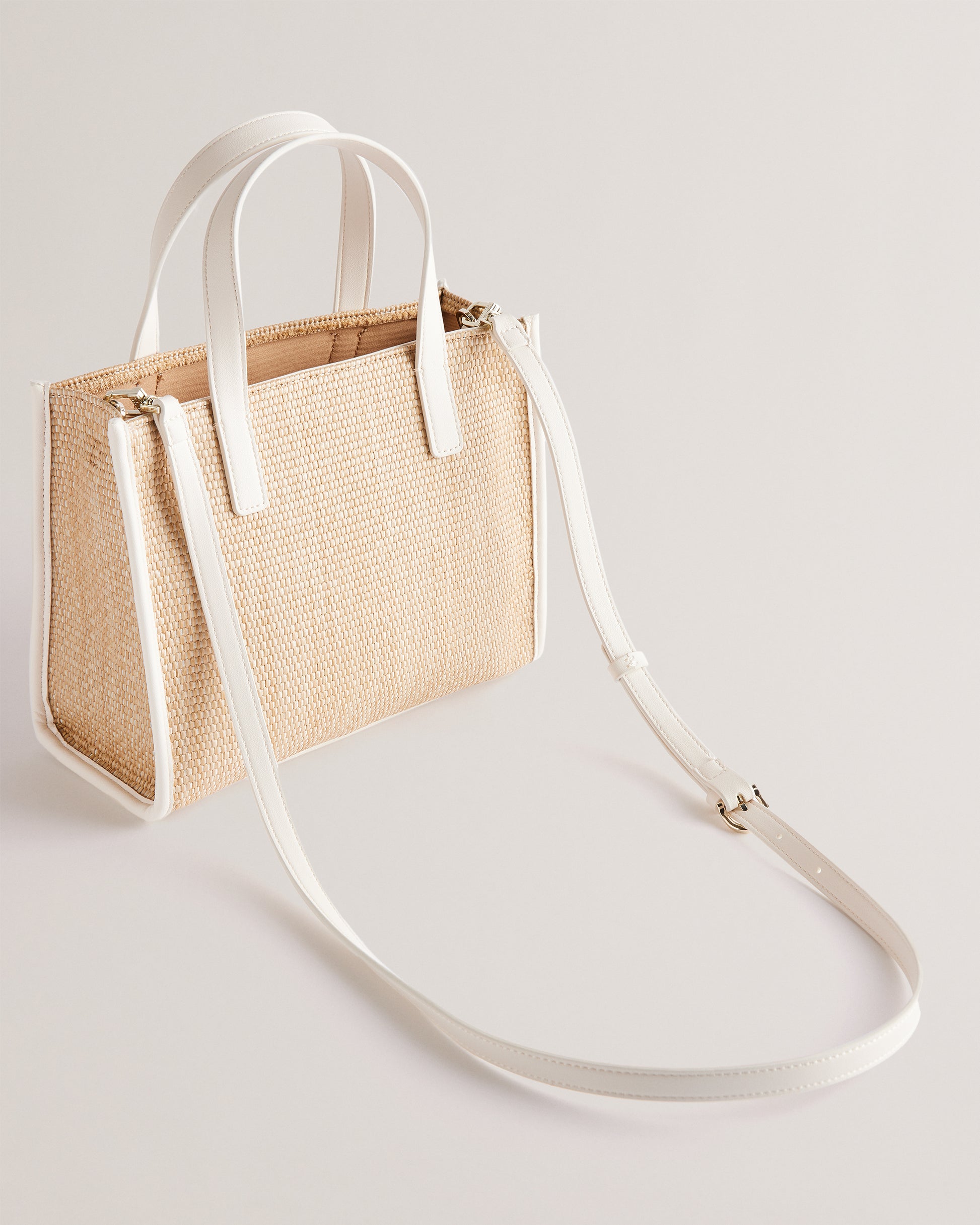 Faux Raffia Small Icon Bag