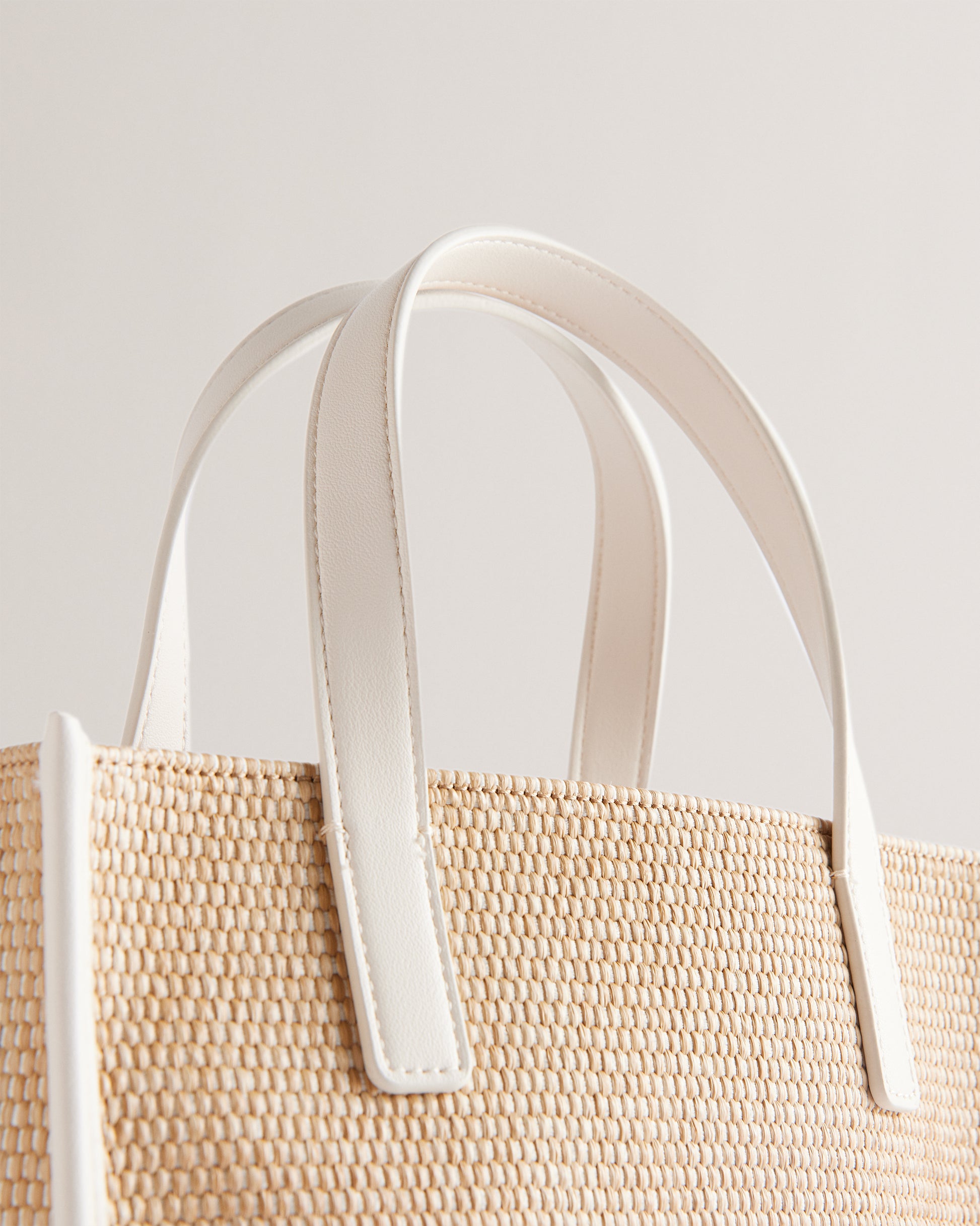 Faux Raffia Small Icon Bag