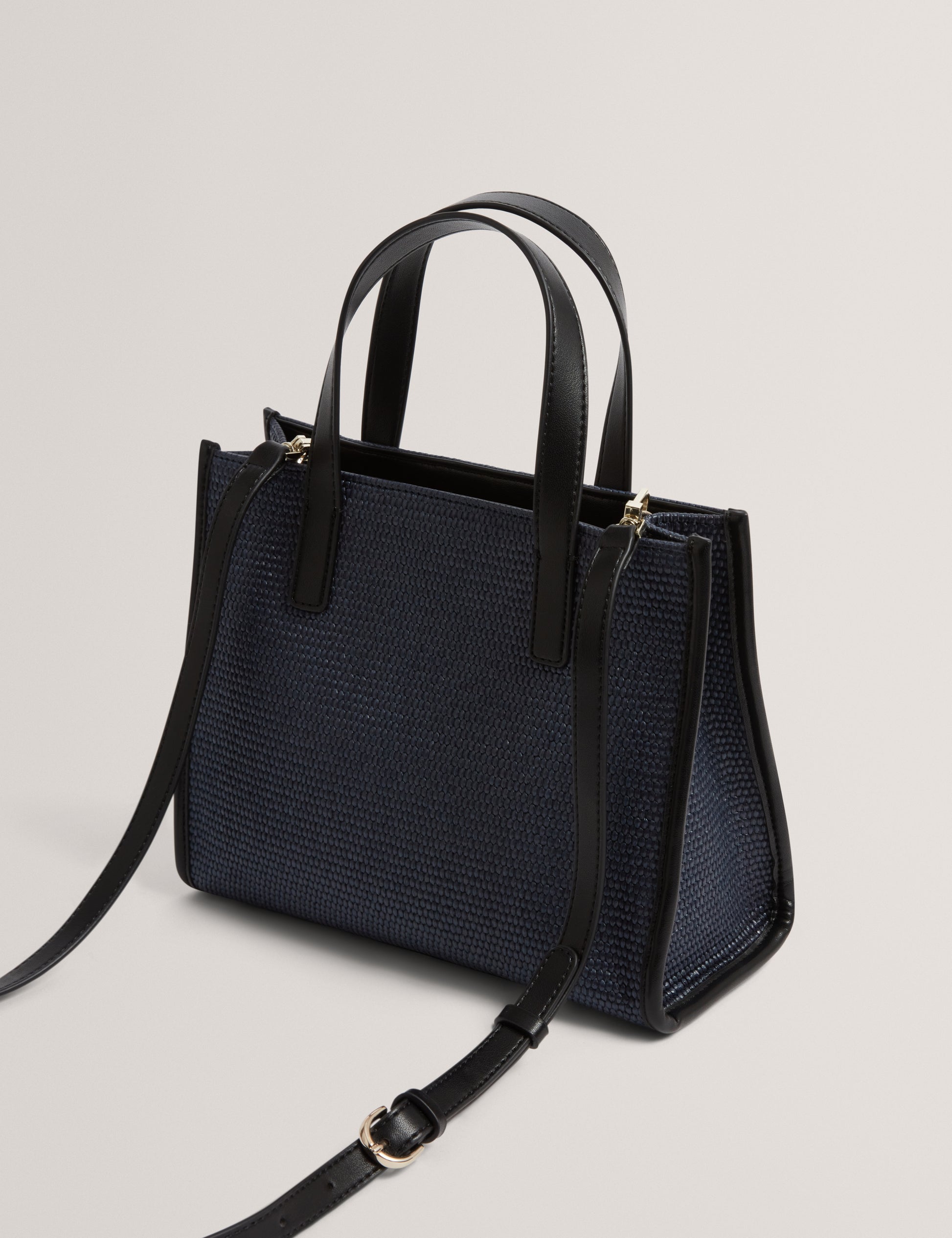 Faux Raffia Small Icon Bag
