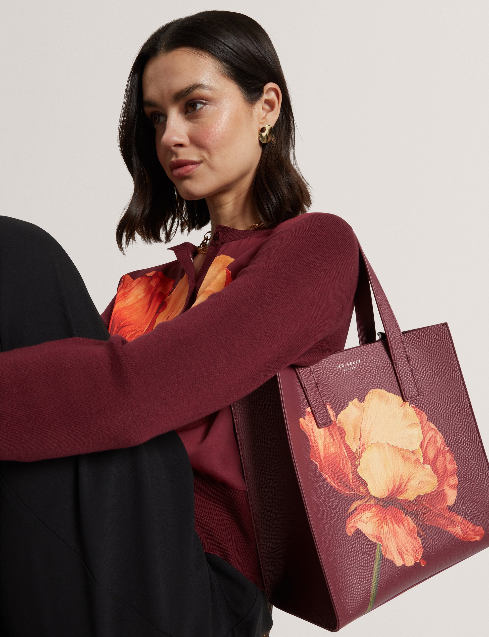 Printed Flower Small Icon Bag