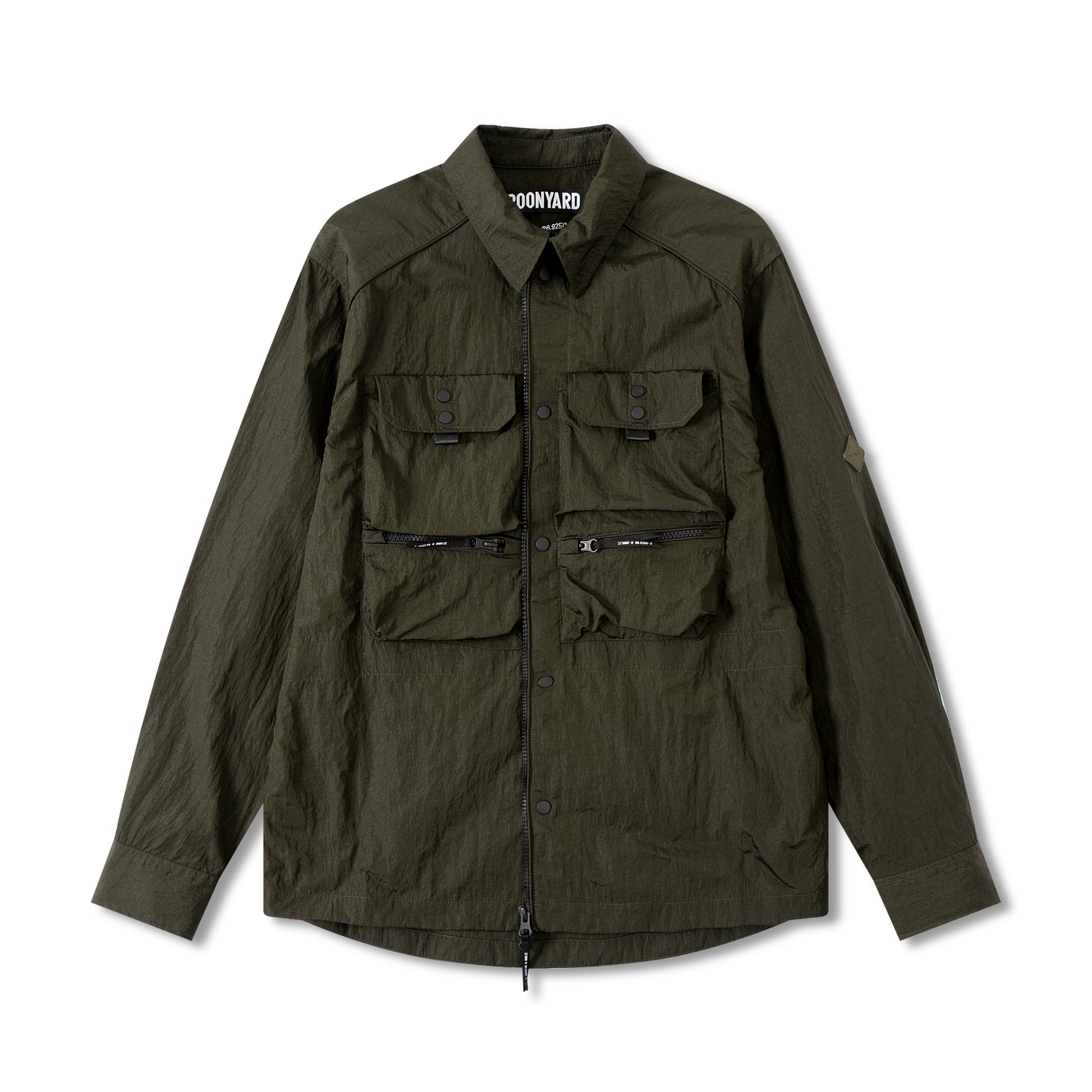 PATCH POCKETS ZIP SHIRT JACKET