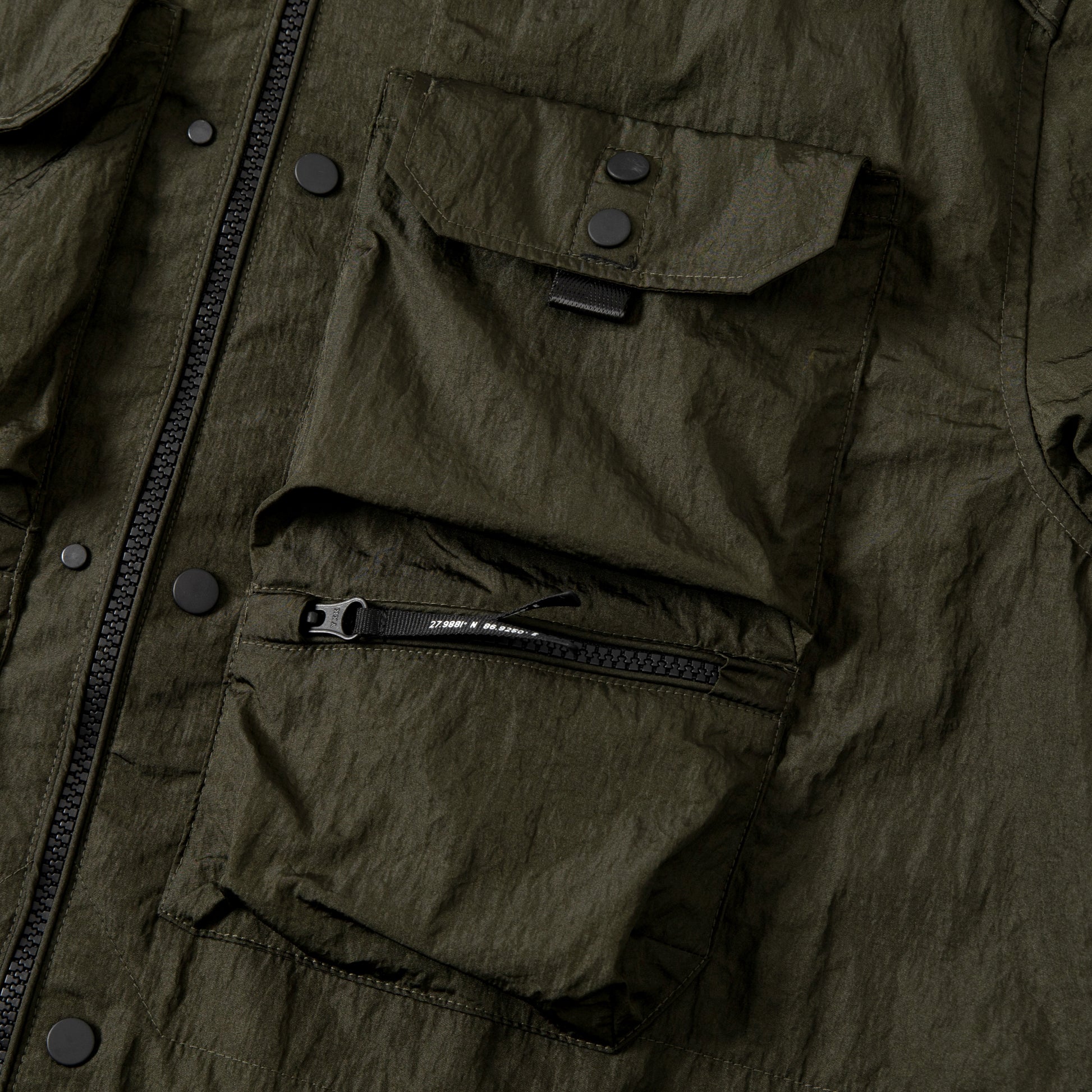 PATCH POCKETS ZIP SHIRT JACKET