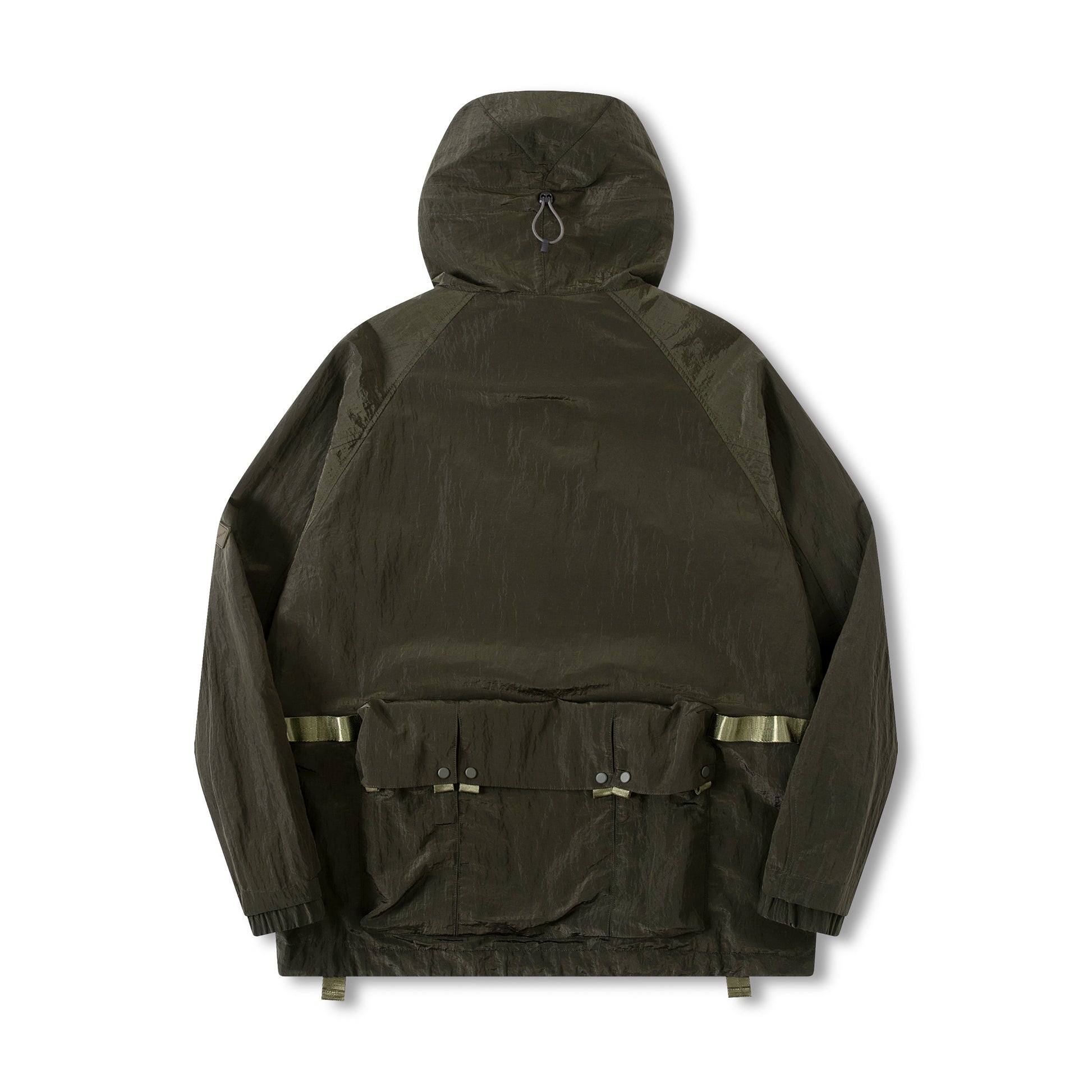 MUlLTI POCKETS HOODED PULLOVER WINDBREAKER