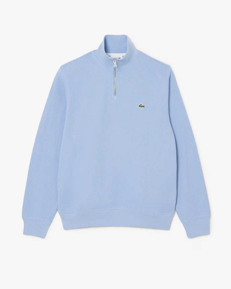 Zip-Up High Neck Interlock Sweatshirt