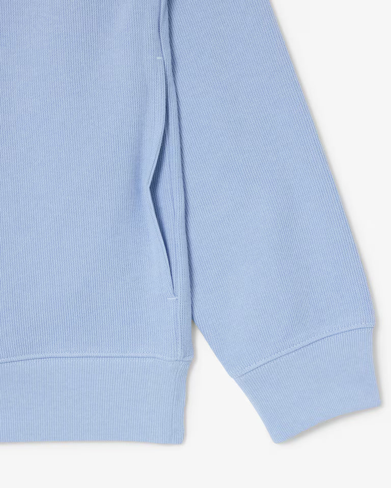 Zip-Up High Neck Interlock Sweatshirt