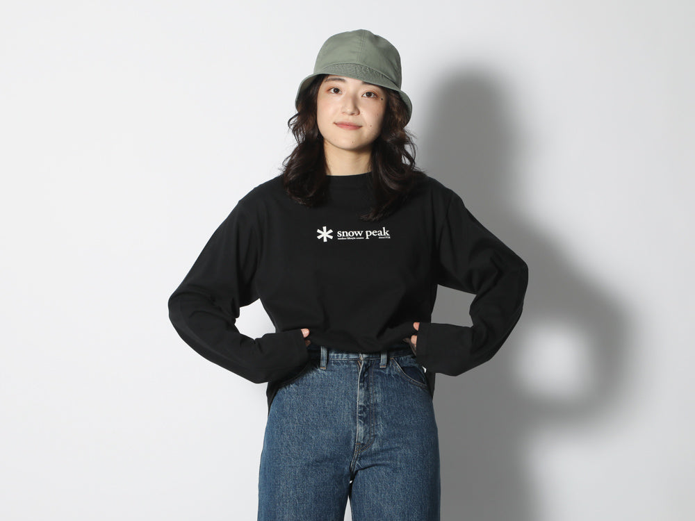 Soft Cotton Logo Long Sleeve T-Shirt Black