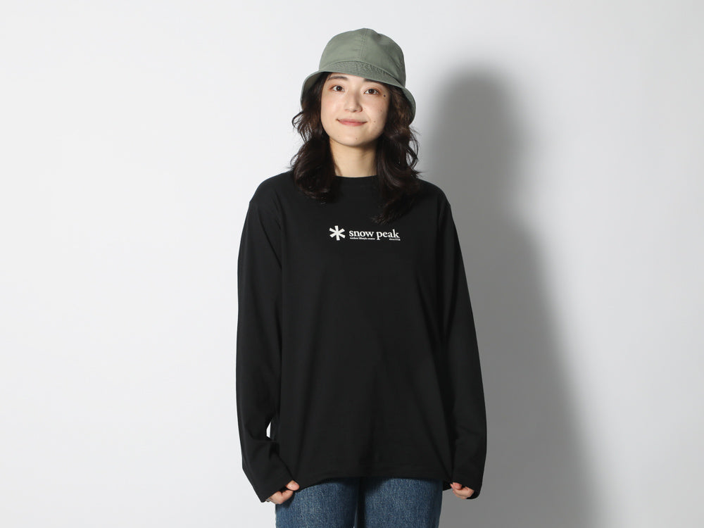 Soft Cotton Logo Long Sleeve T-Shirt Black