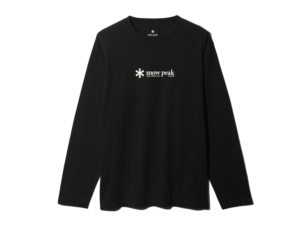 Soft Cotton Logo Long Sleeve T-Shirt Black