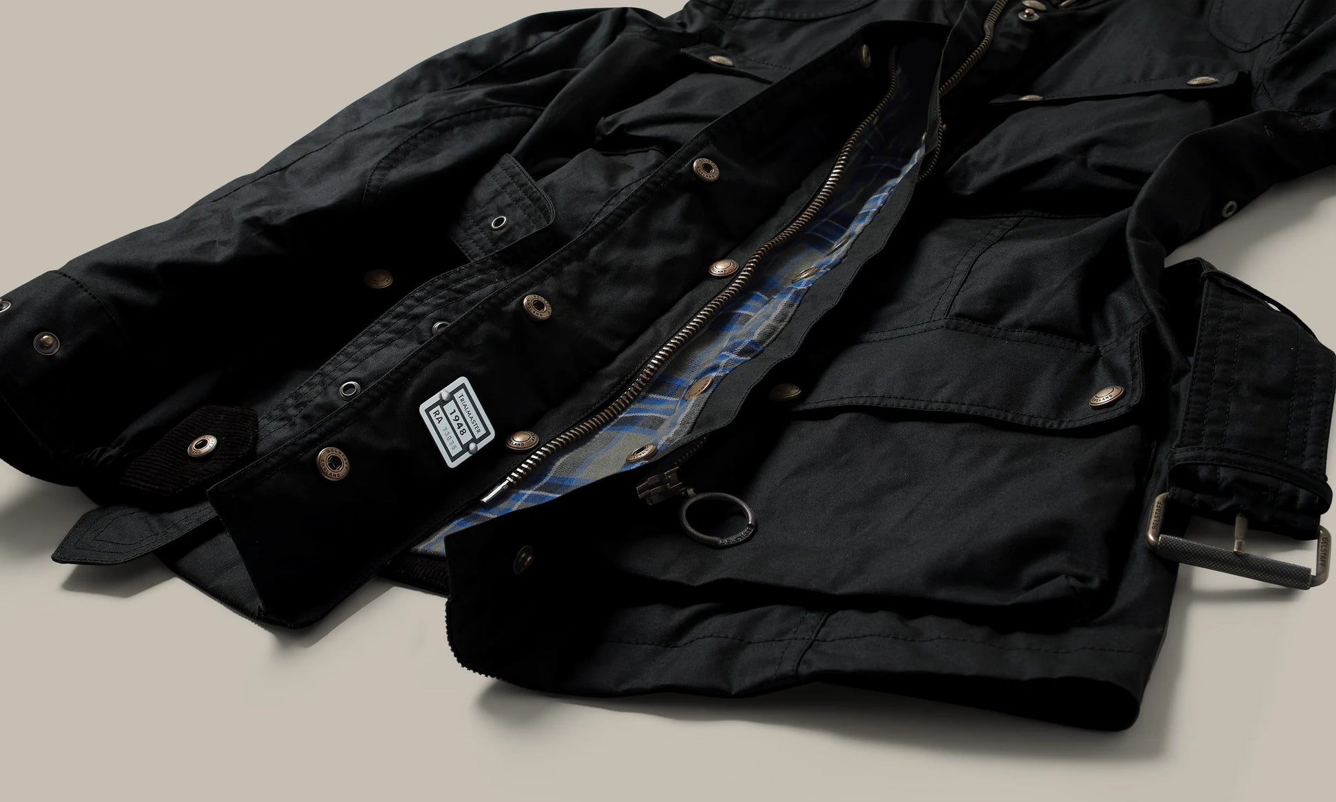 Trialmaster Wax Jacket Dark Navy