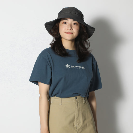Soft Cotton Logo Short Sleeve T-Shirt Blue