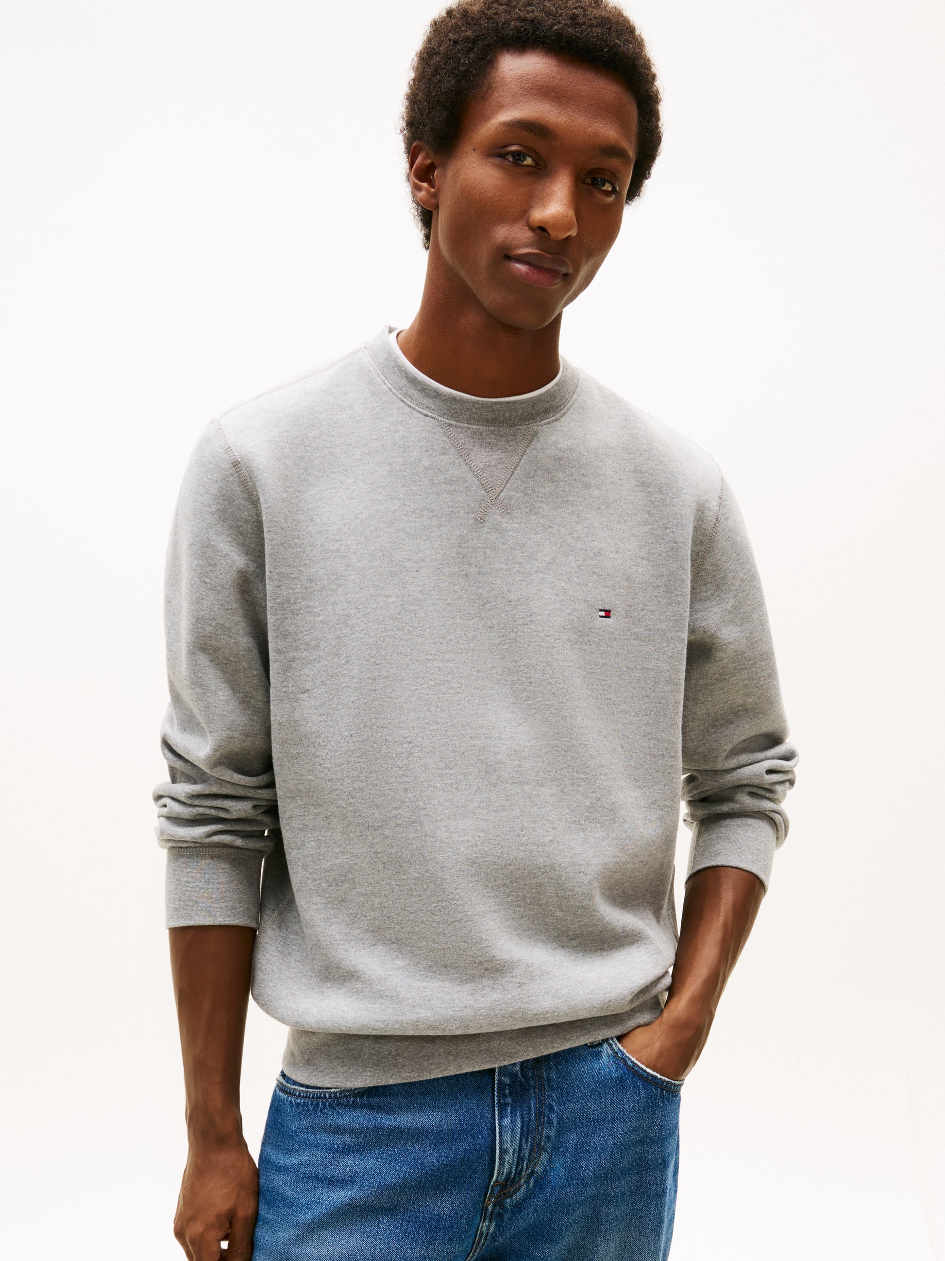 Essential Fleece Sweatshirt Heather Grey