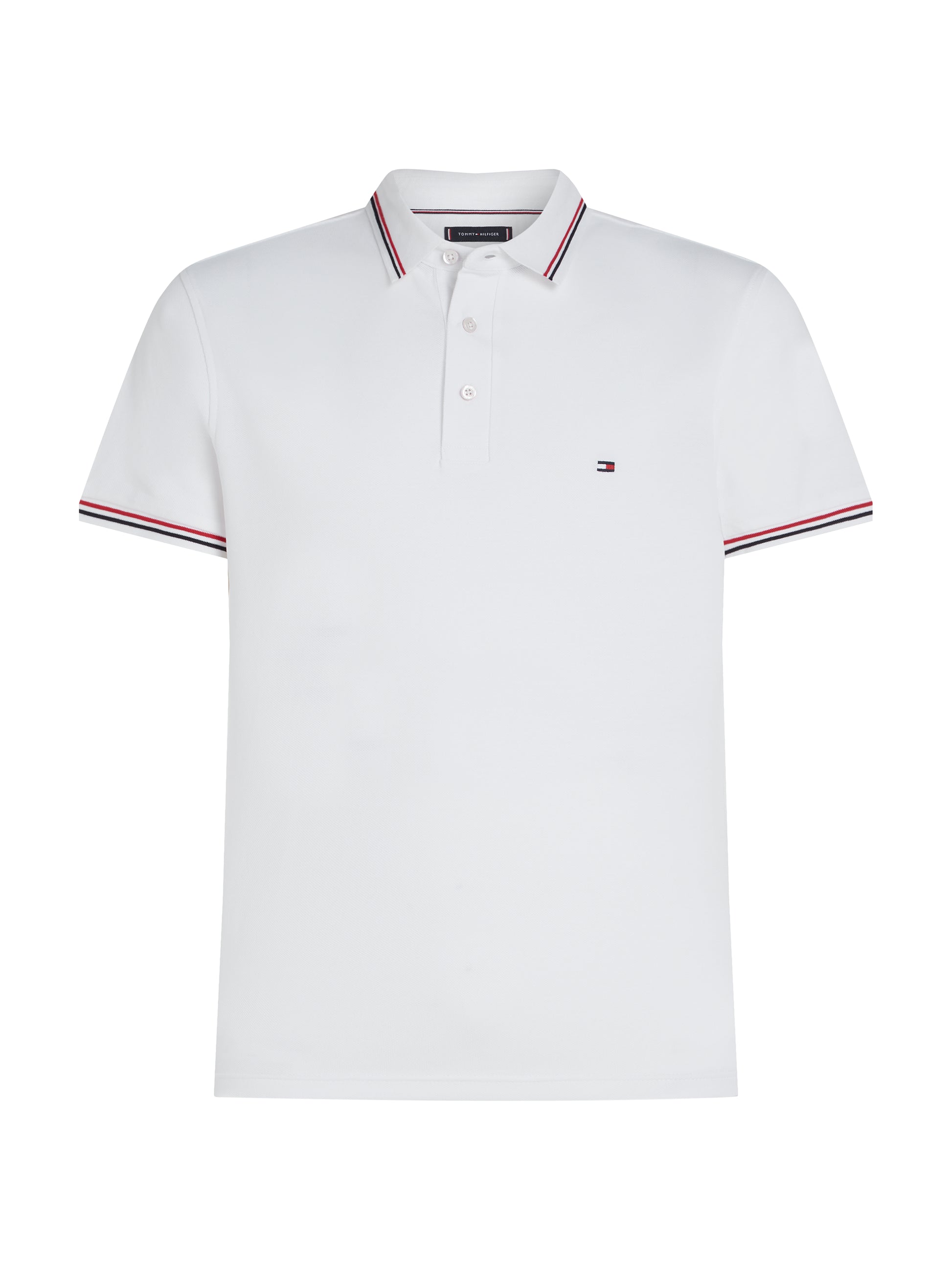 Tipped Slim Fit Polo Shirt White