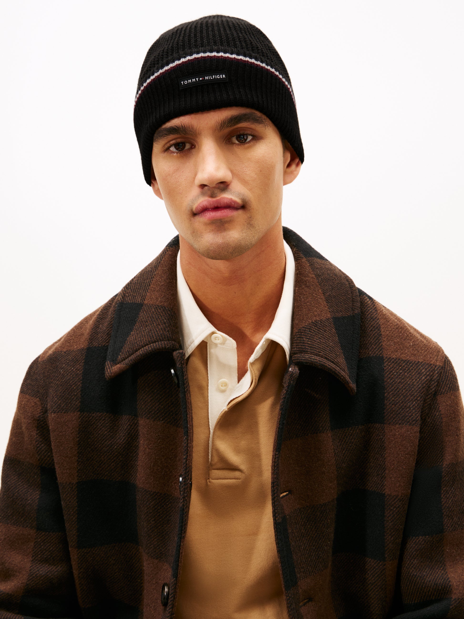 Signature Tape Wool Blend Beanie