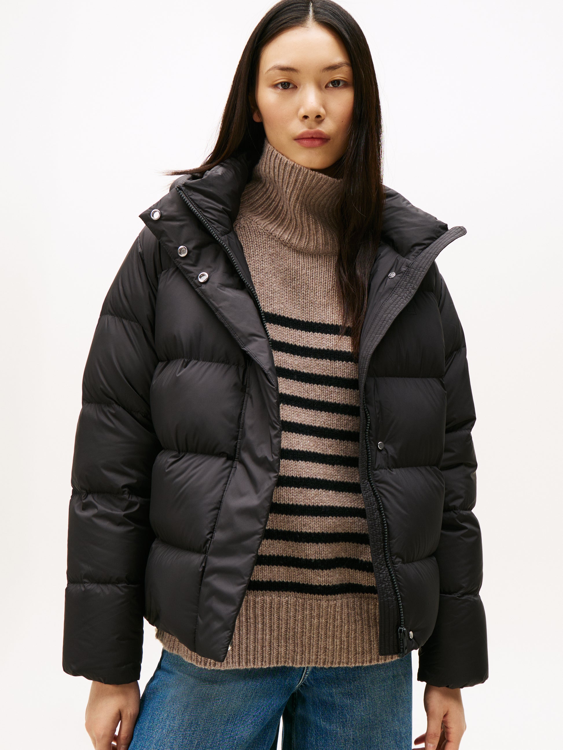 Short Down Jacket Black
