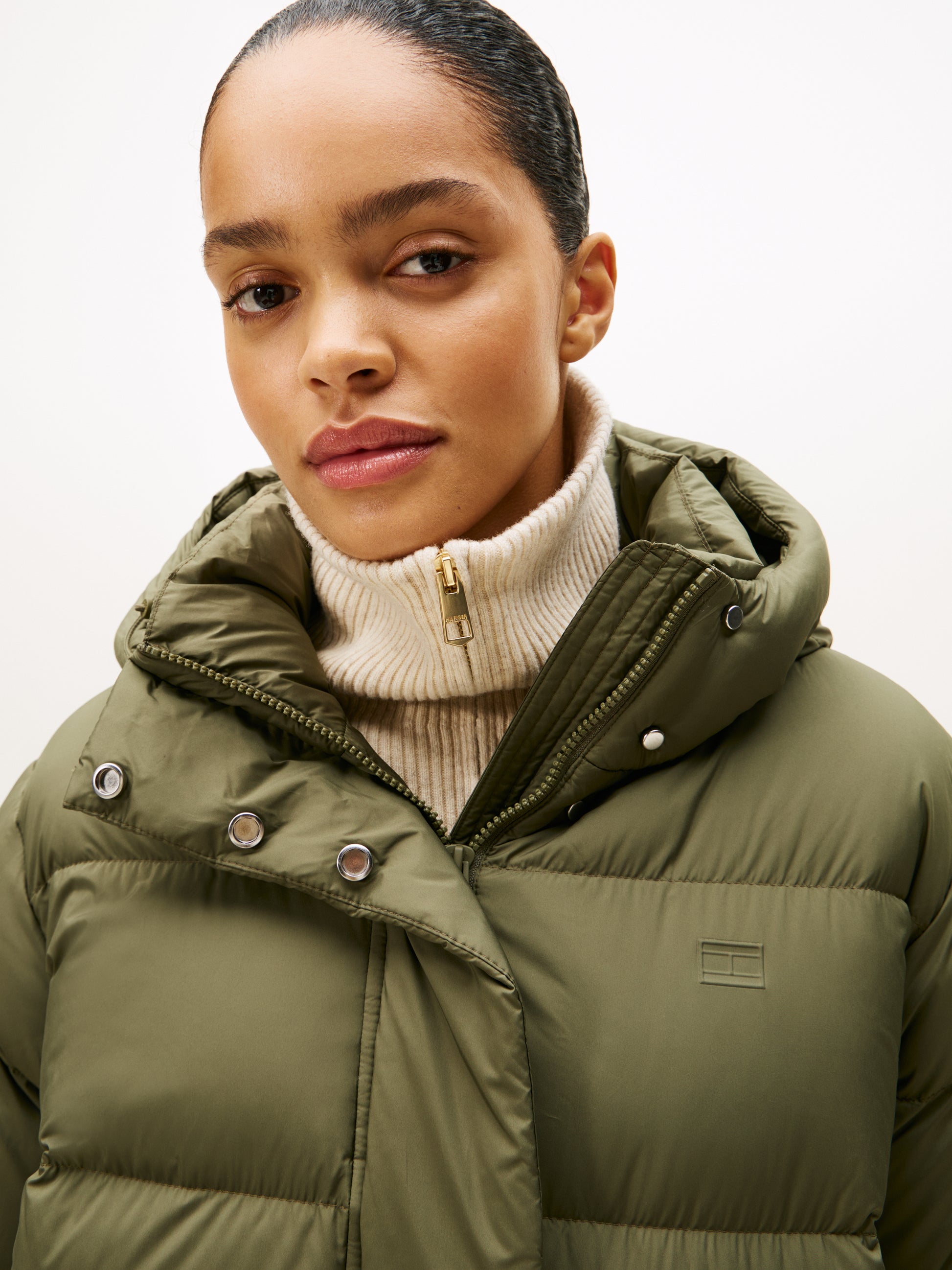 Short Down Jacket Olive