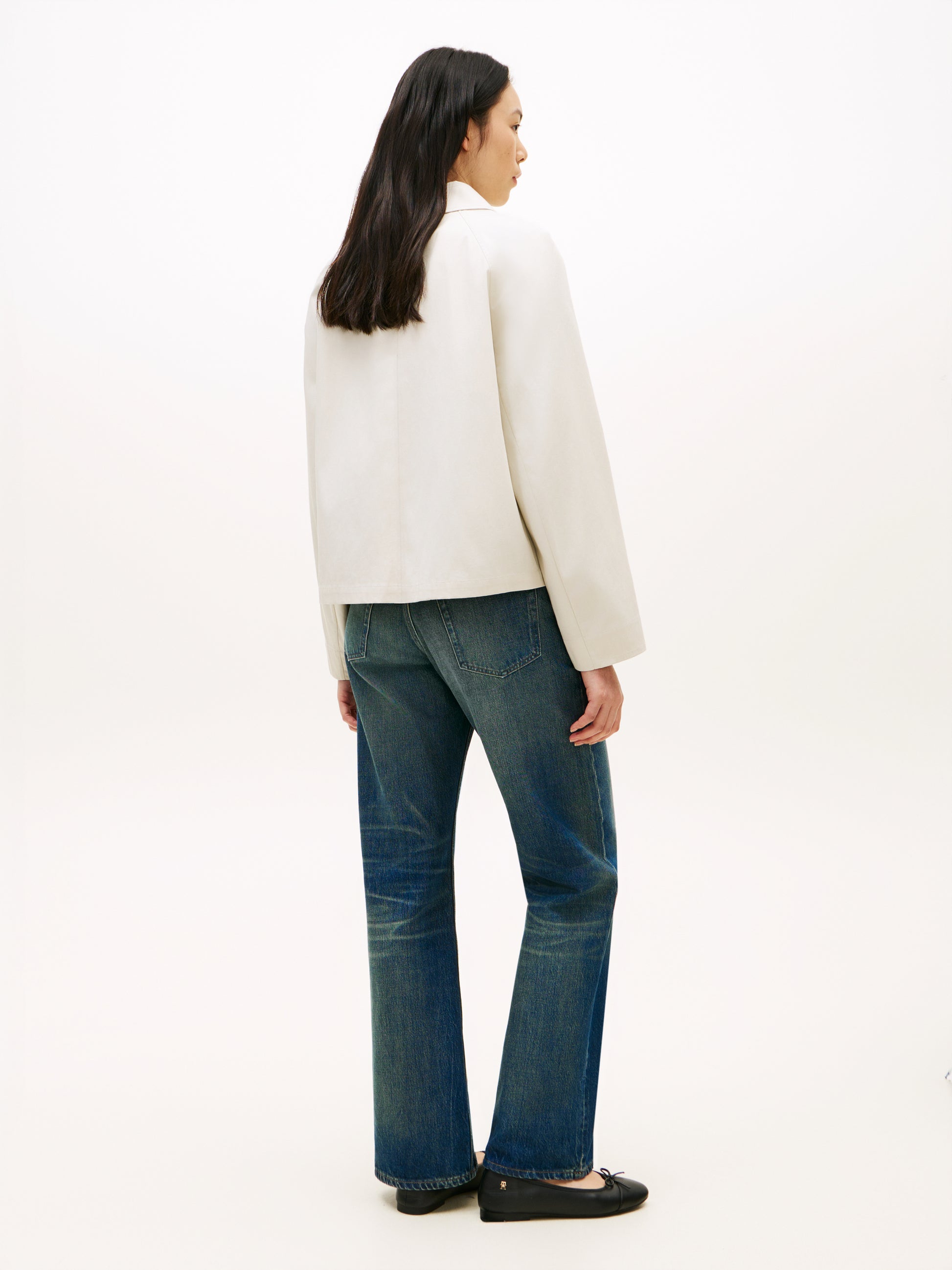 Water Repellent Collared Relaxed Short Jacket
