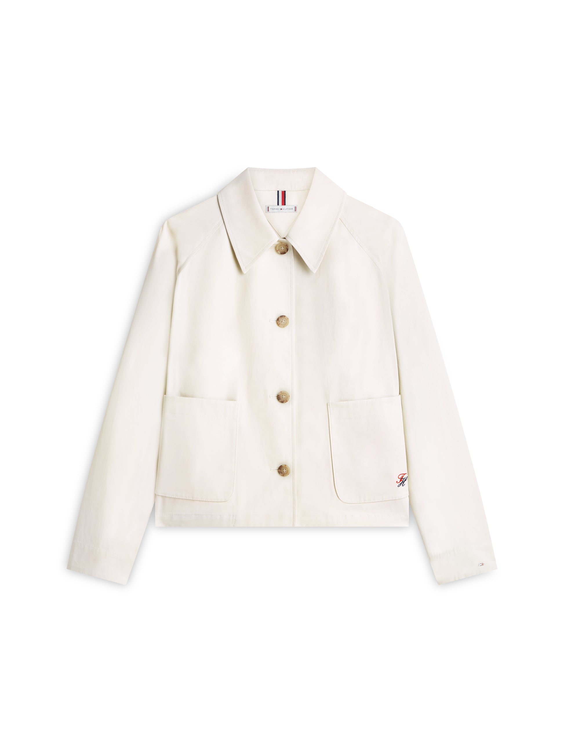 Water Repellent Collared Relaxed Short Jacket