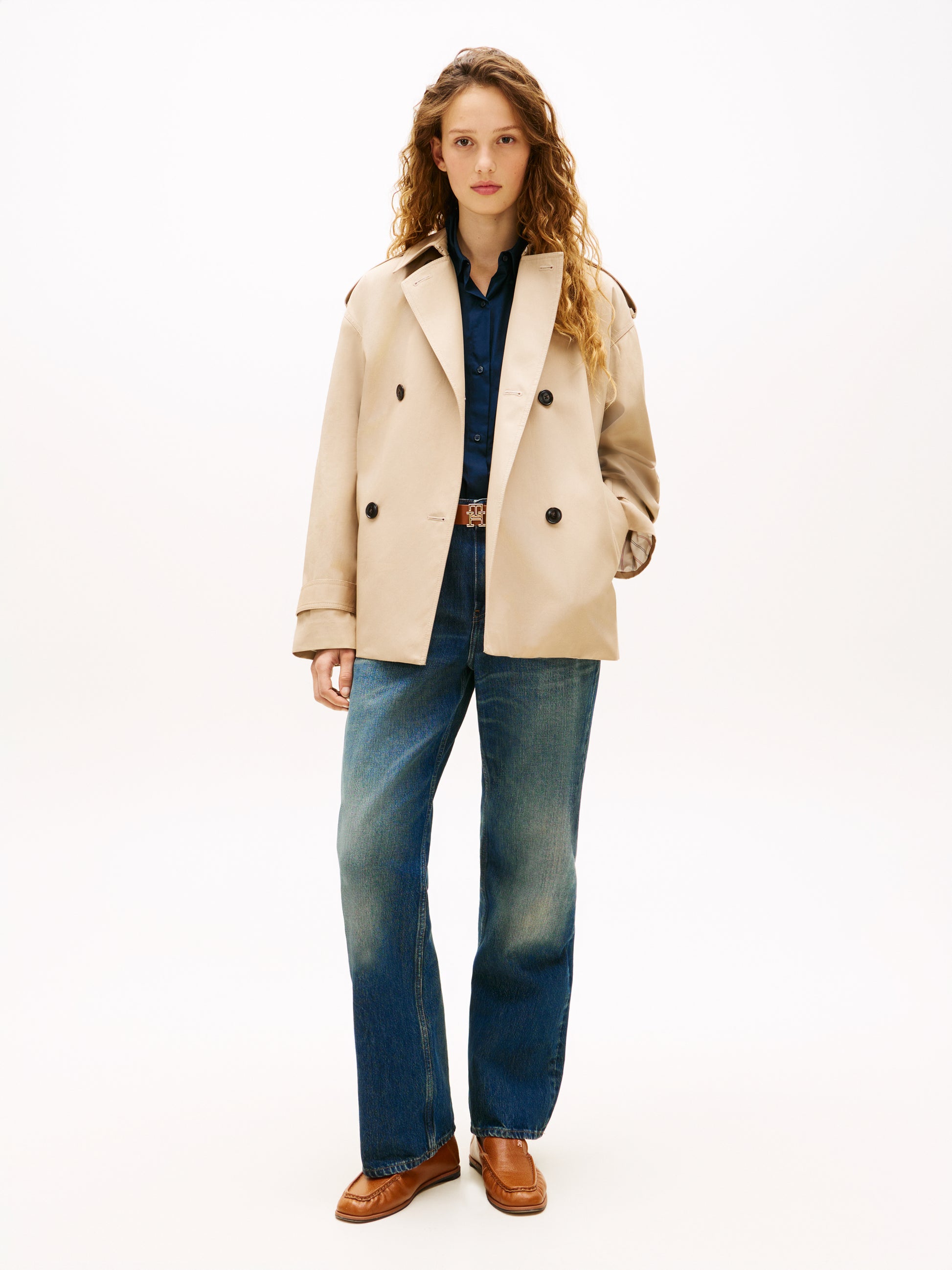 Water Repellent Relaxed Short Trench