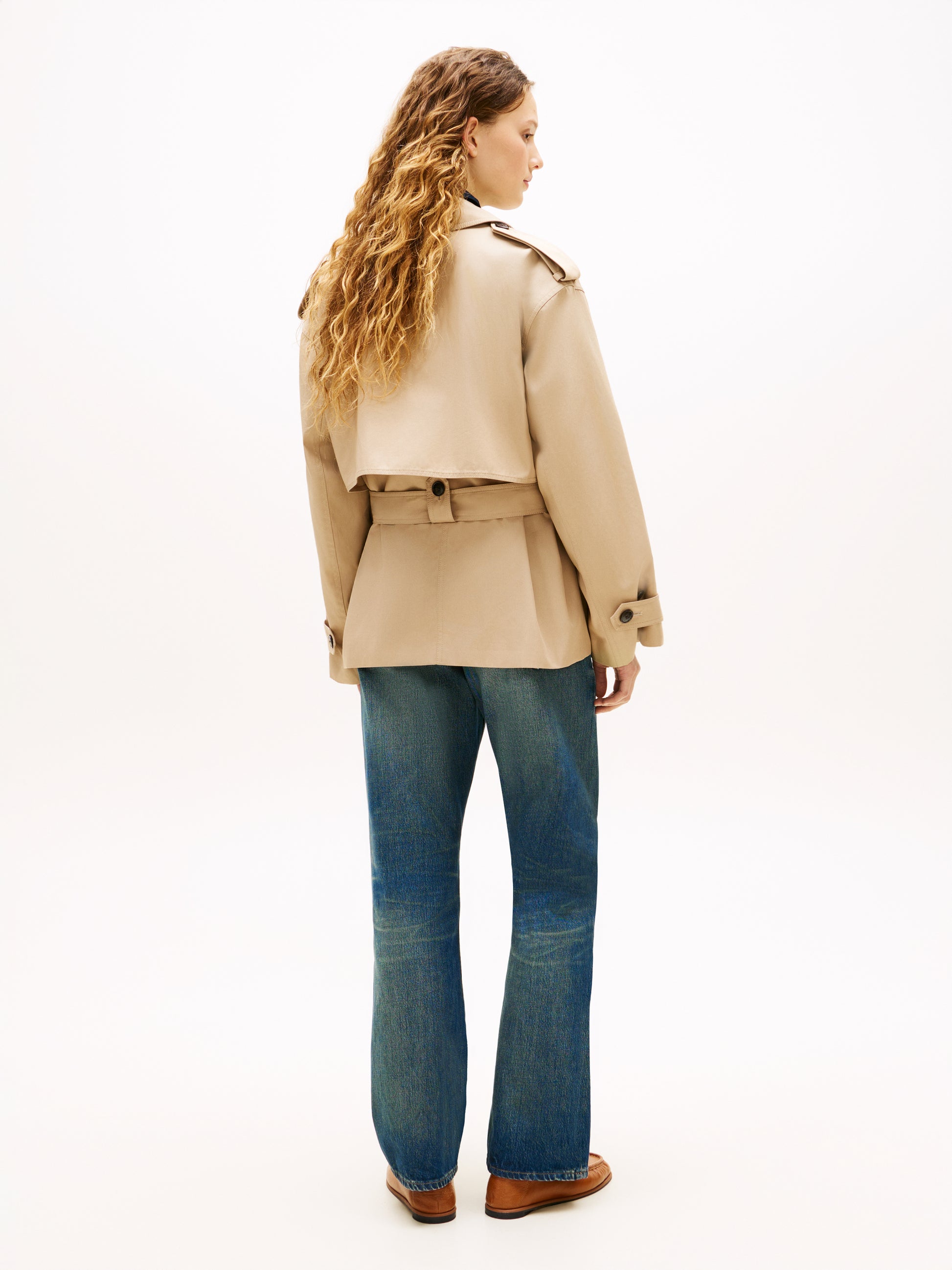 Water Repellent Relaxed Short Trench
