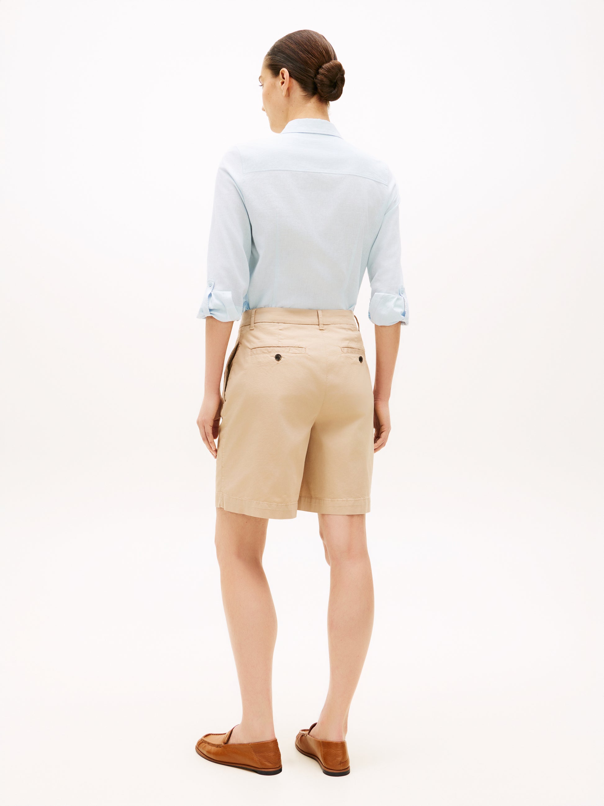 Washed Regular Chino Shorts Beige
