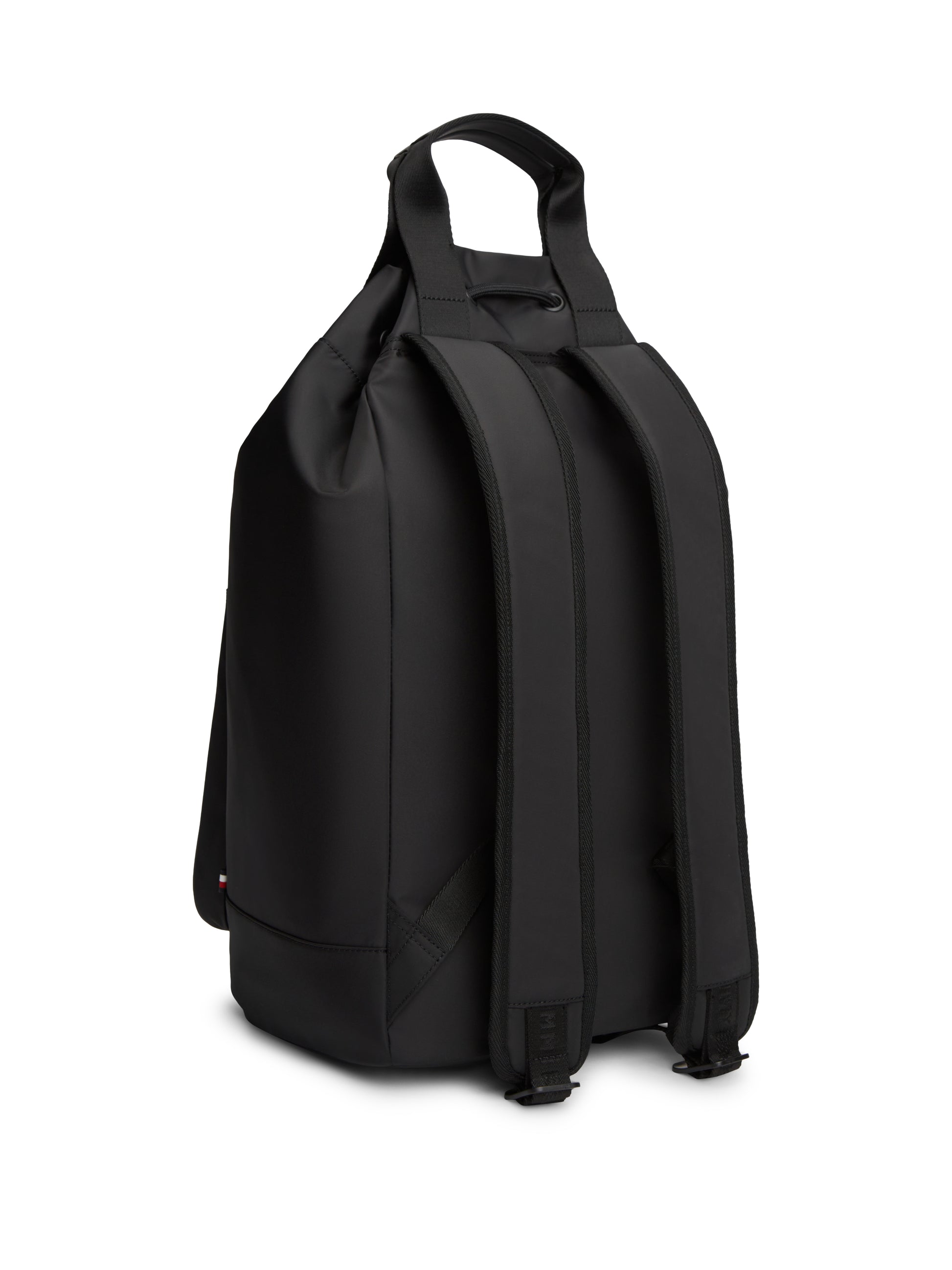 Metal Logo Sling Backpack Black