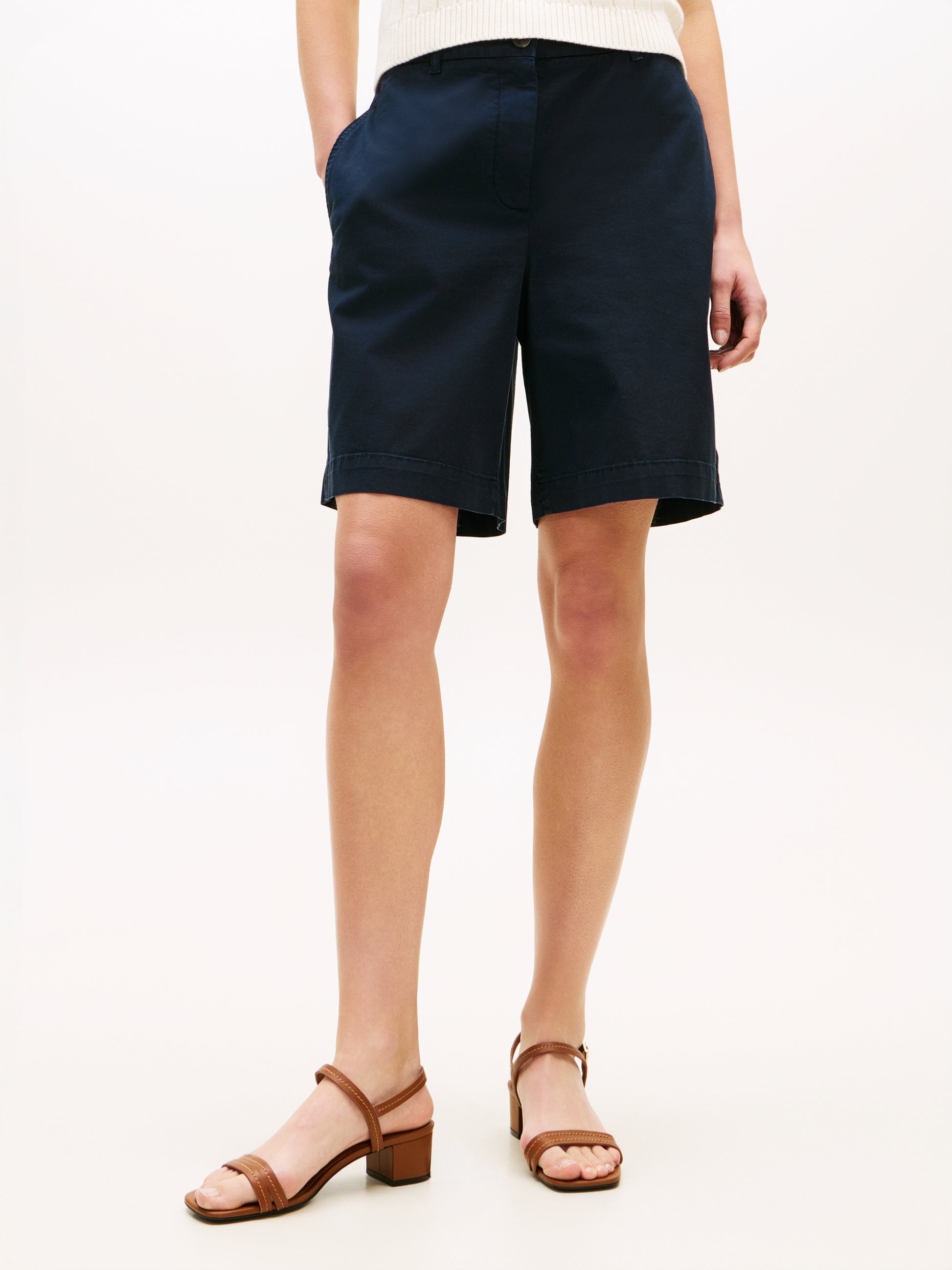 Washed Regular Chino Shorts Navy