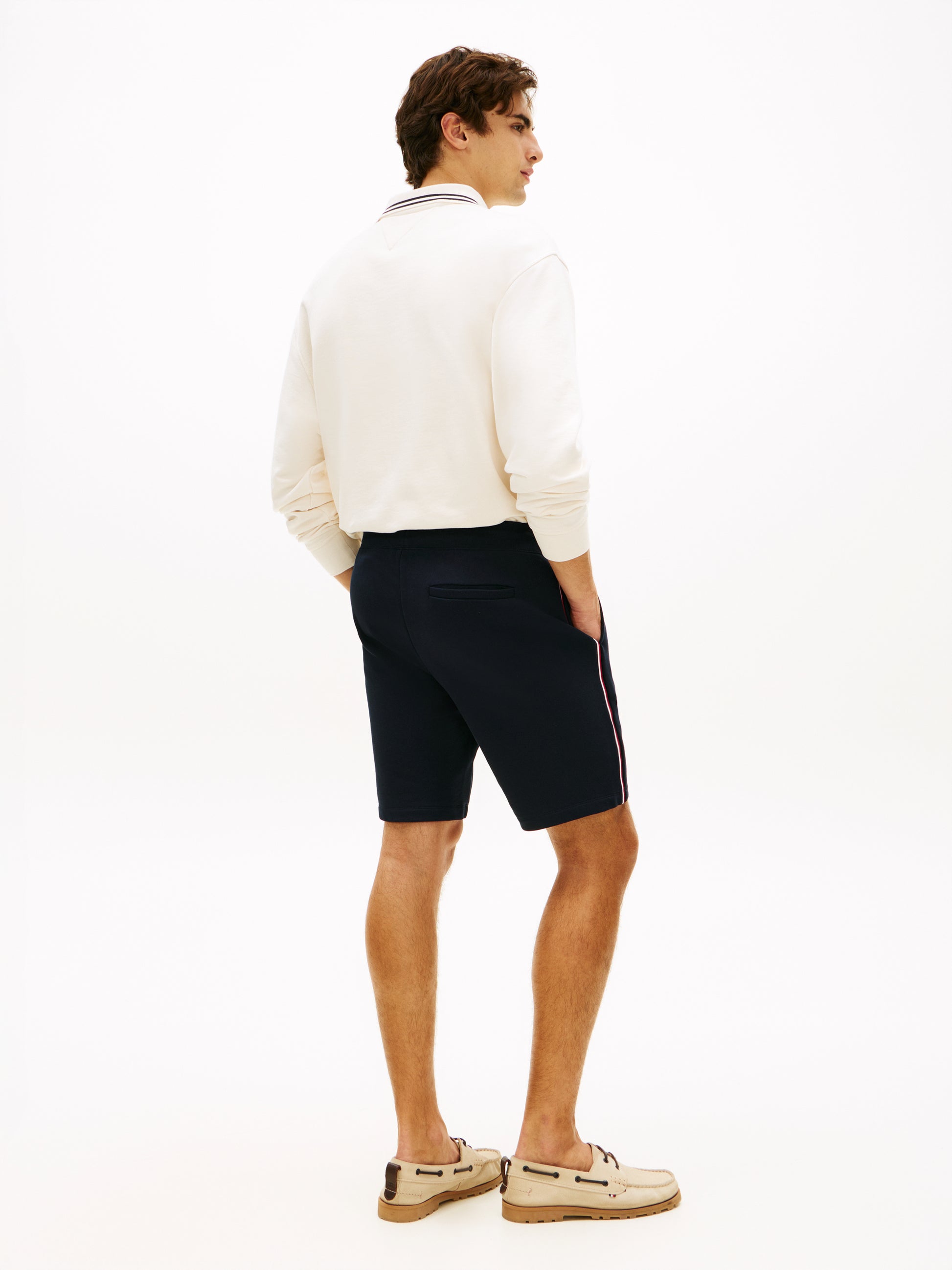 Global Stripe Jersey Shorts Navy