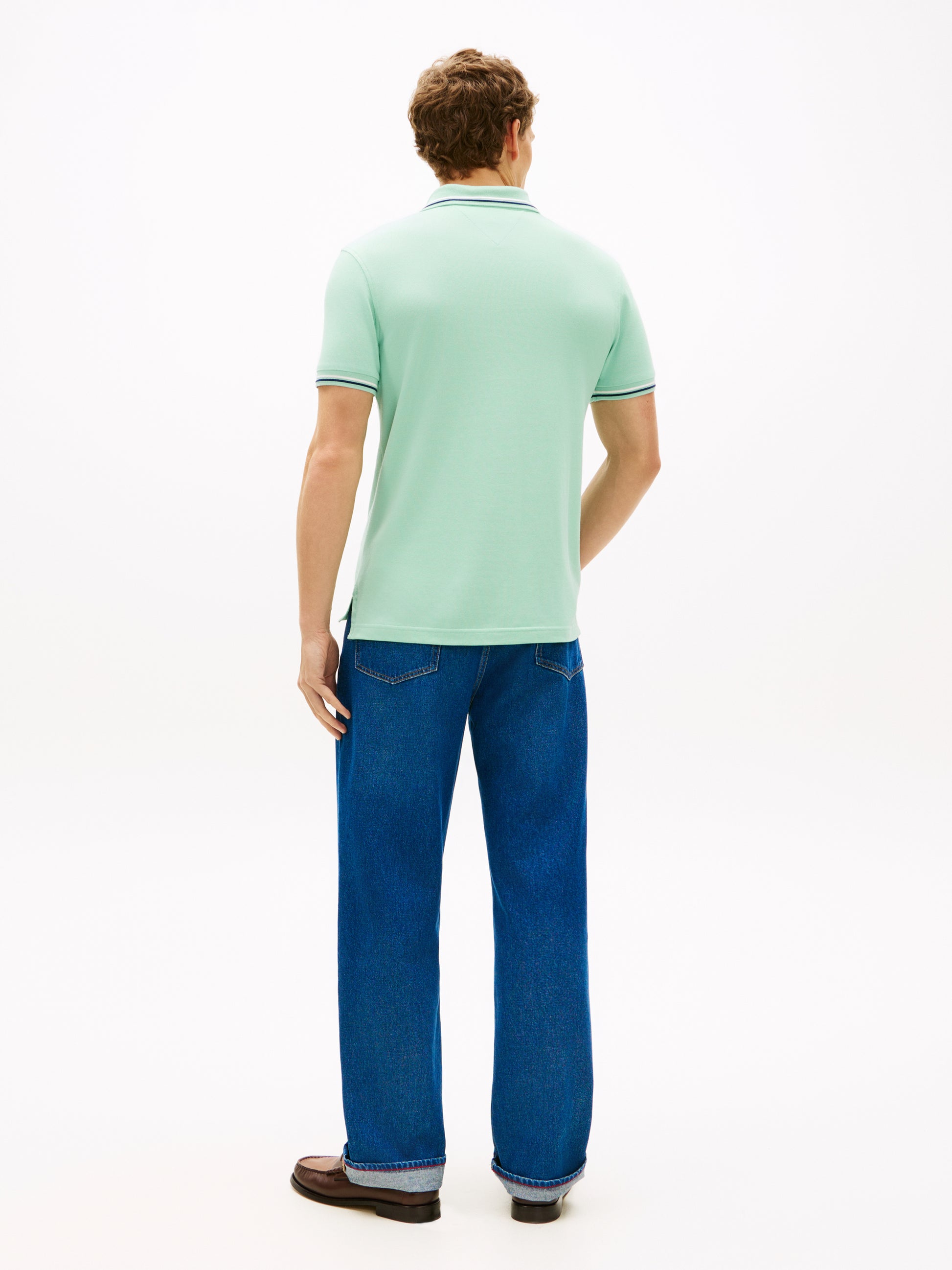 Tipped Slim Fit Polo Shirt Crushed Mint