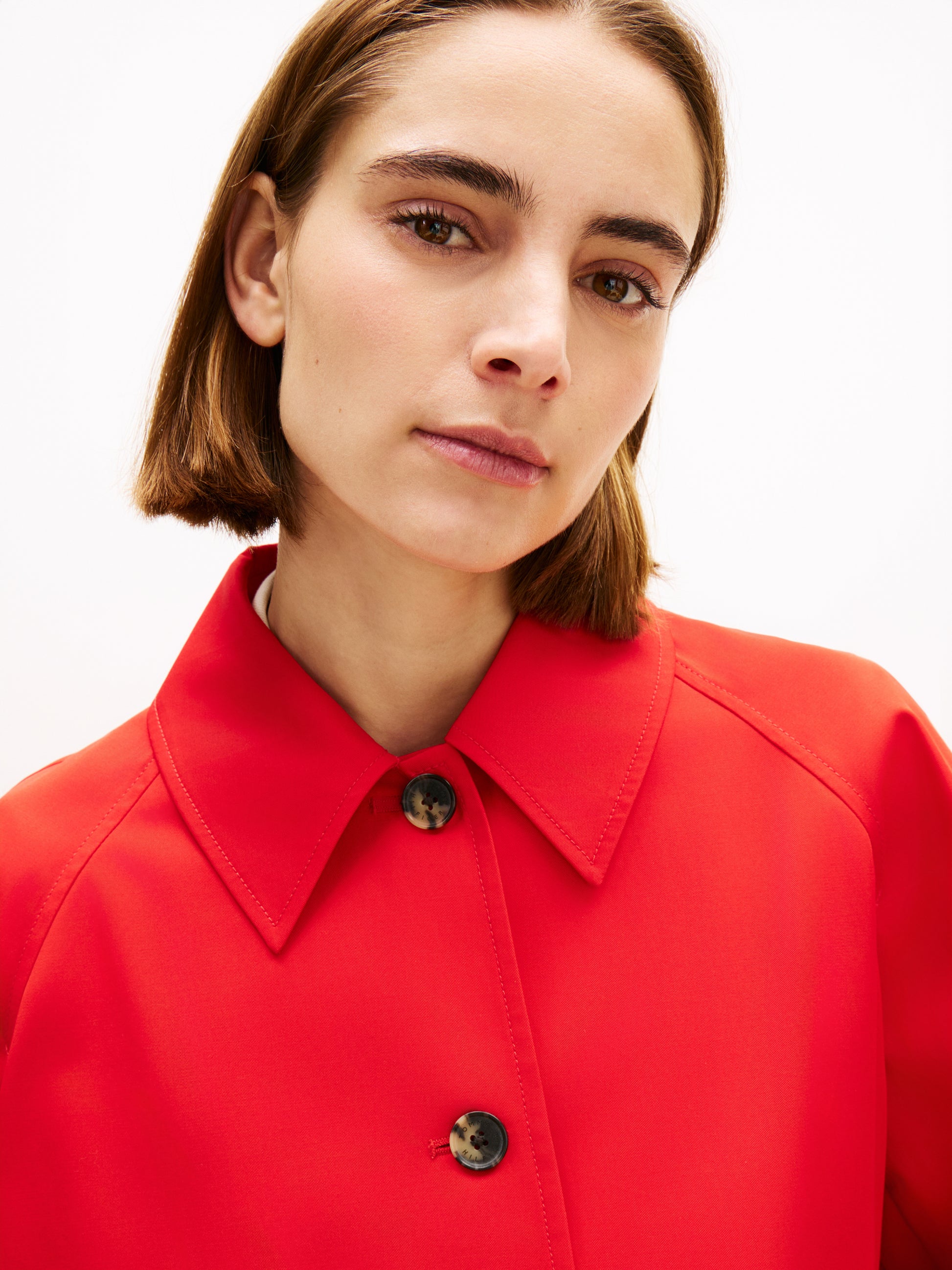 Water Repellent Collared Relaxed Short Jacket