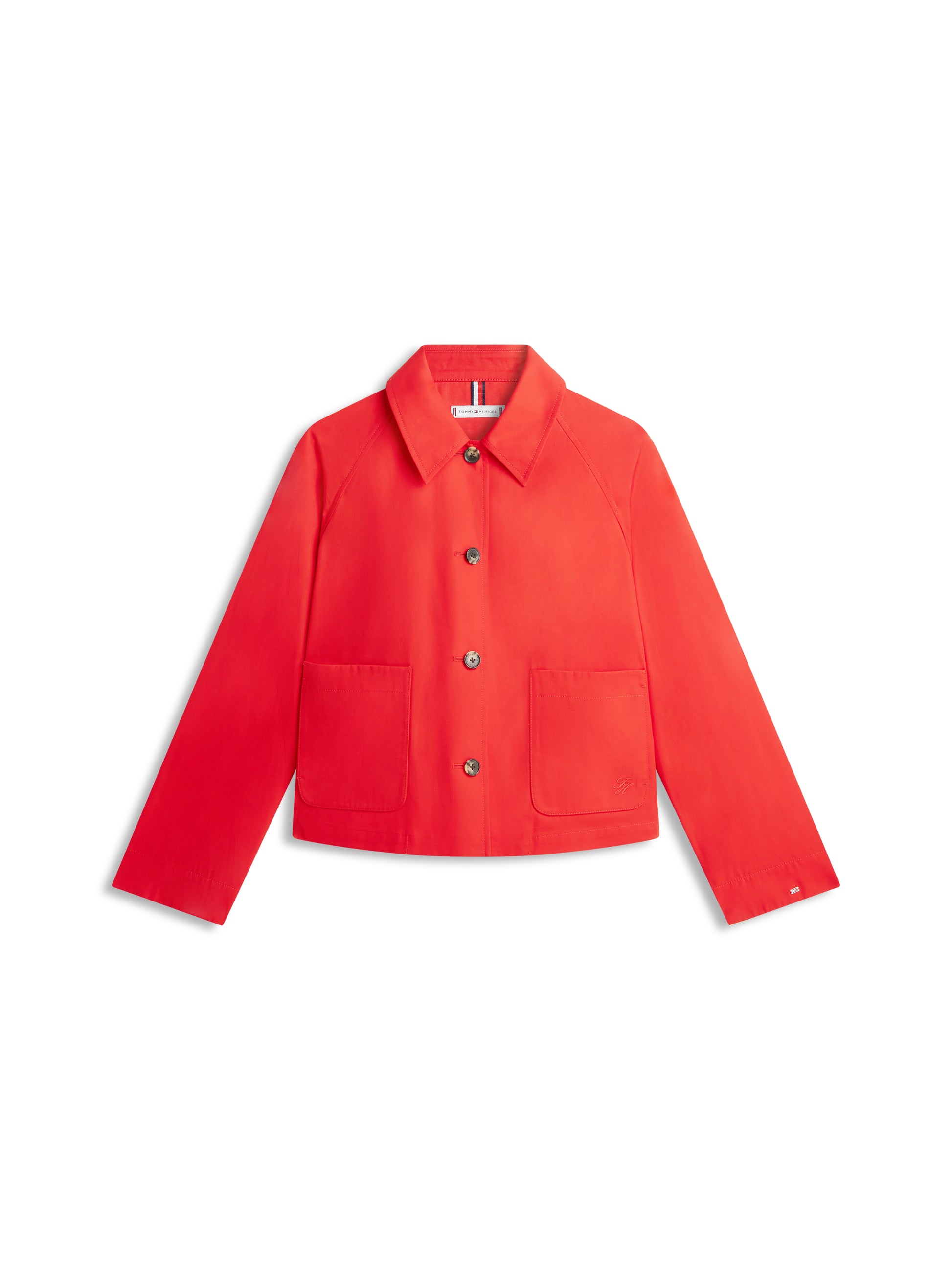 Water Repellent Collared Relaxed Short Jacket