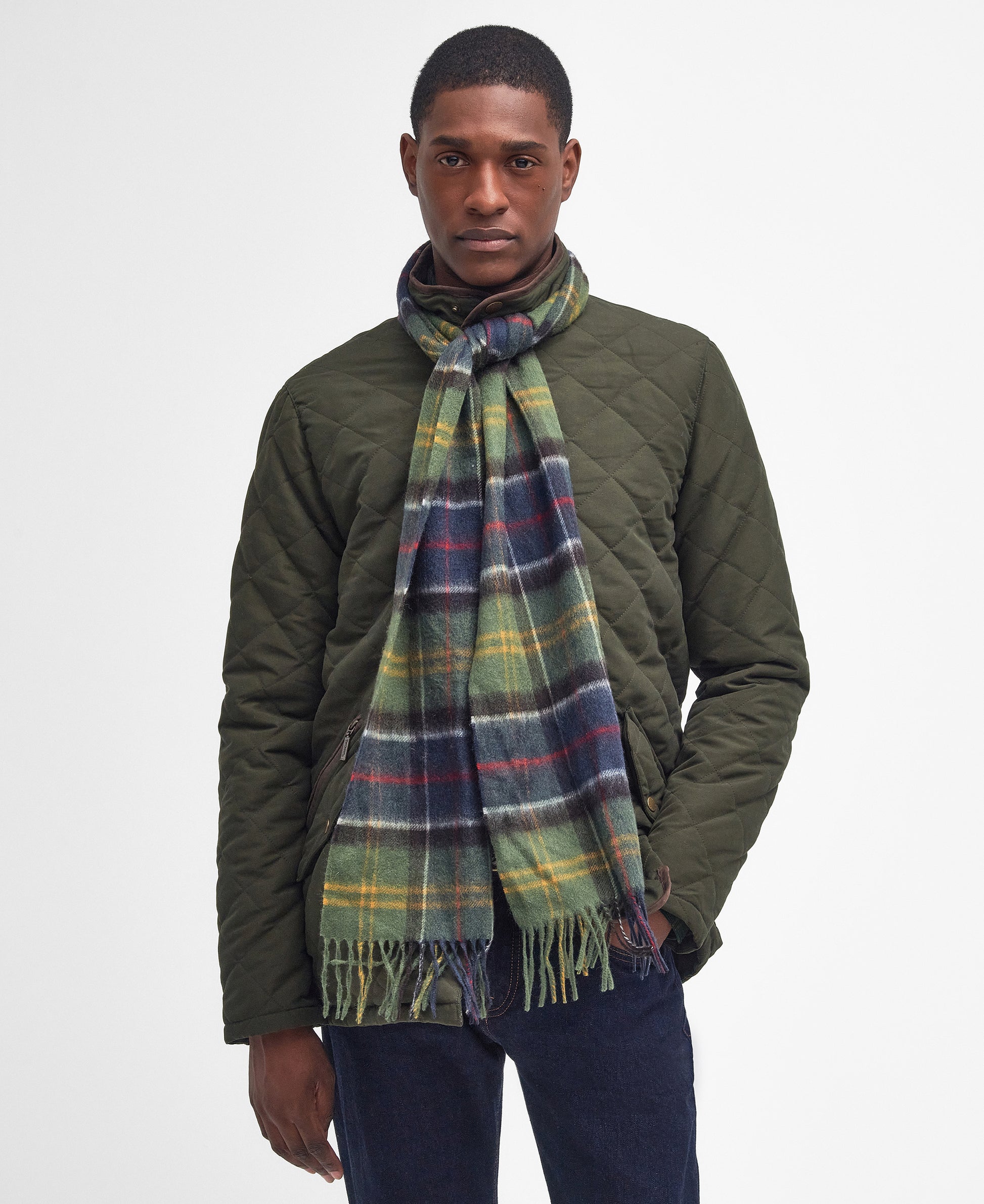 Wool Cashmere Scarf Classic Tartan