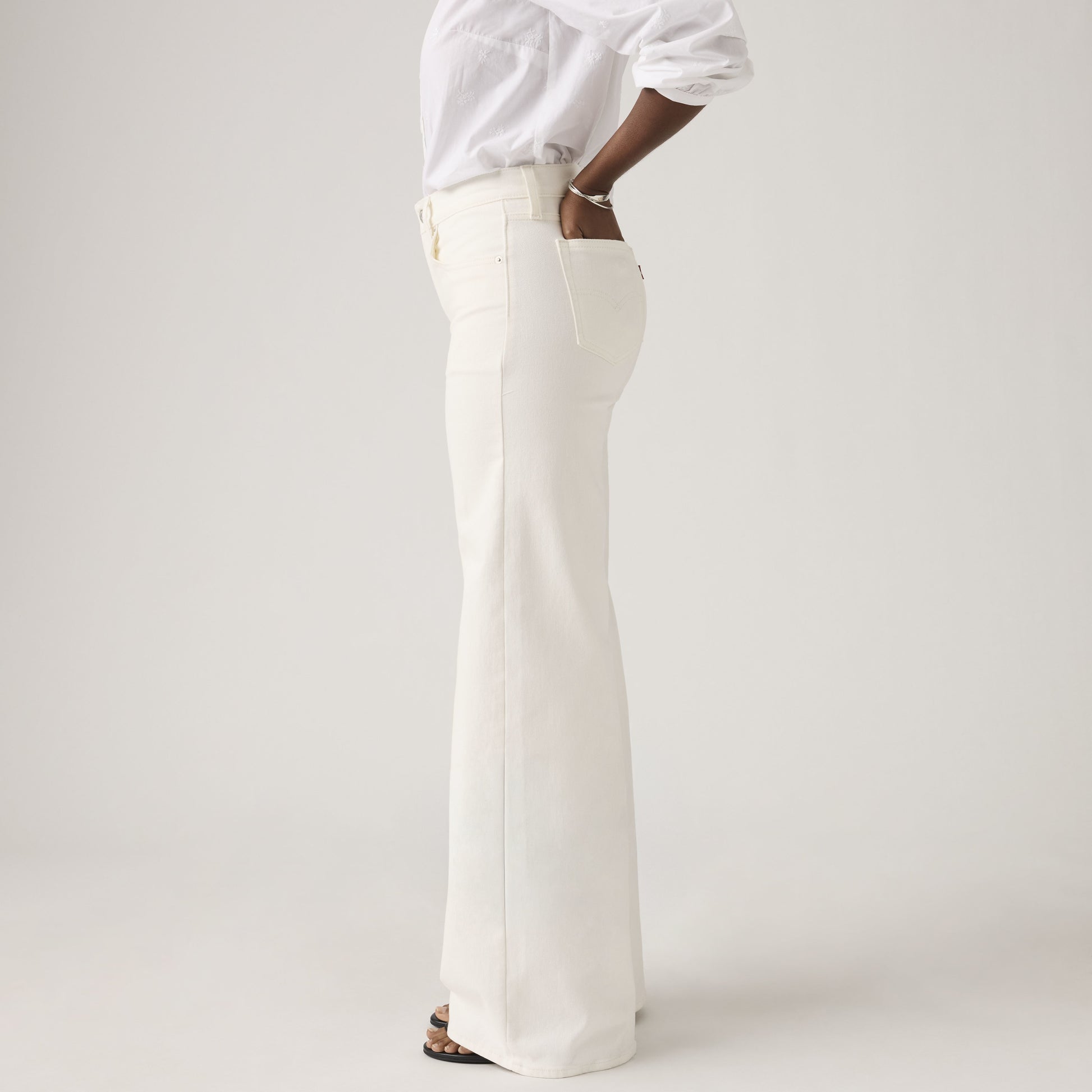 728 High rise Wide Leg Ecru