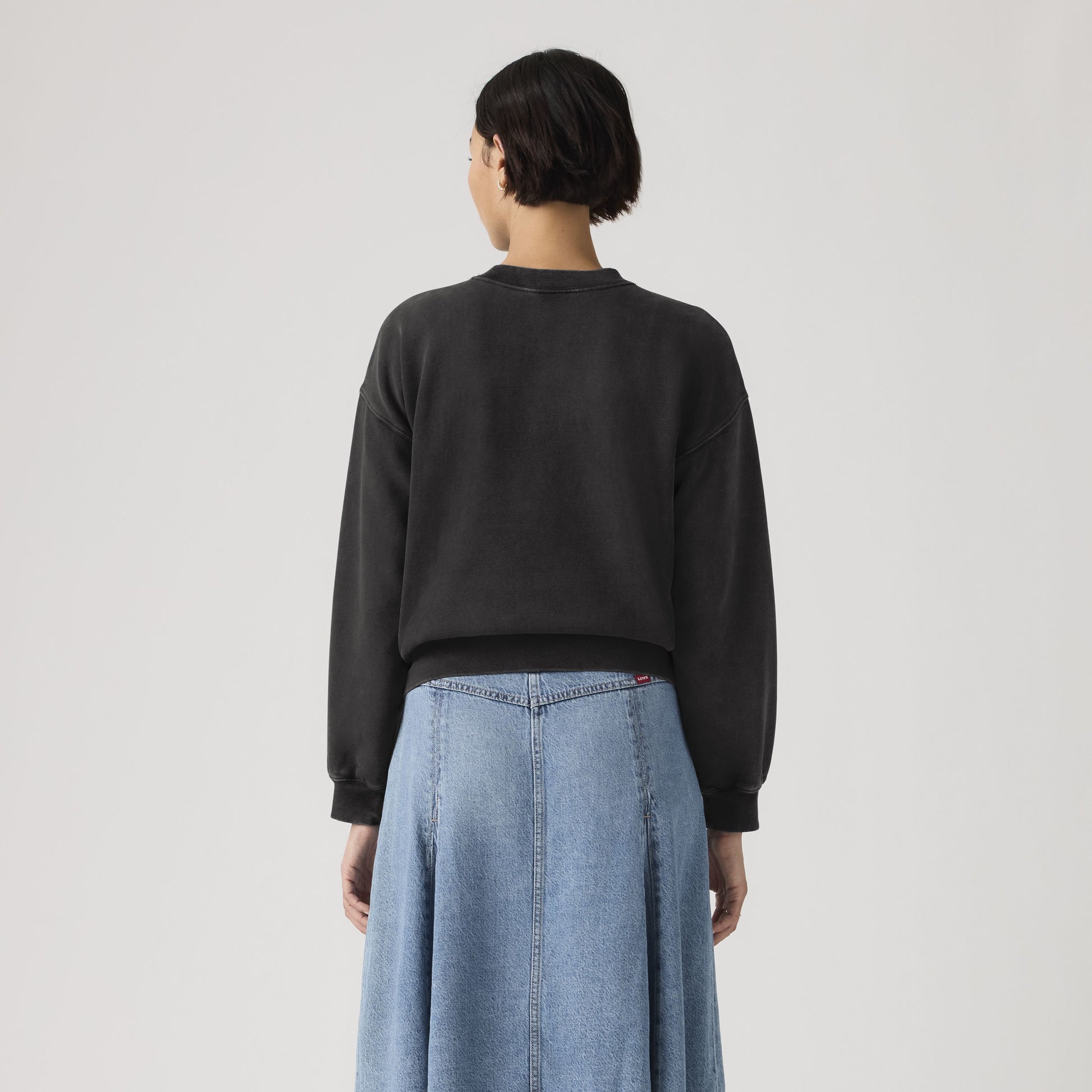 Vintage Boxy Sweatshirt Jet Black