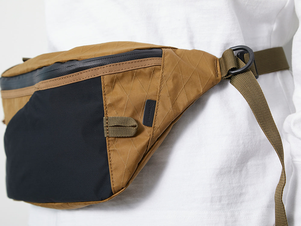 X Pack Nylon Waist Bag Brown