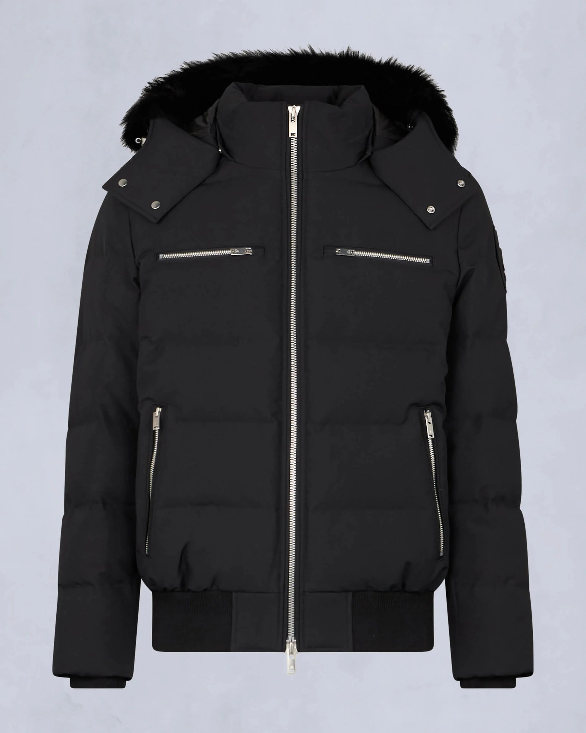 Cloud Shearling Bomber Jacket Black / Black